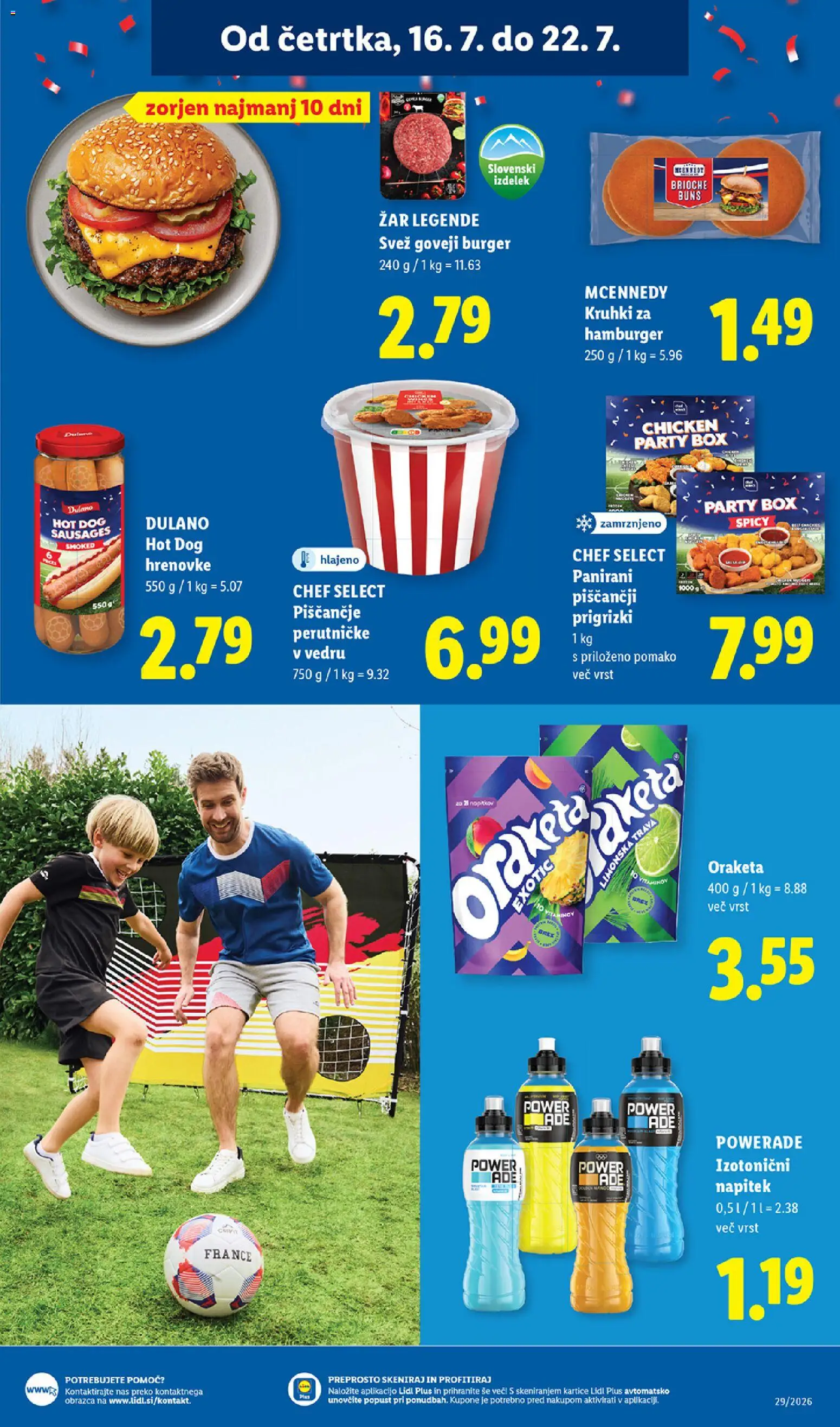 Novi Lidl katalog ponudbe – veljaven od 16.07.2026 | Stran: 19 | Izdelki: Hrenovke, Zar, Prigrizki, Hamburger