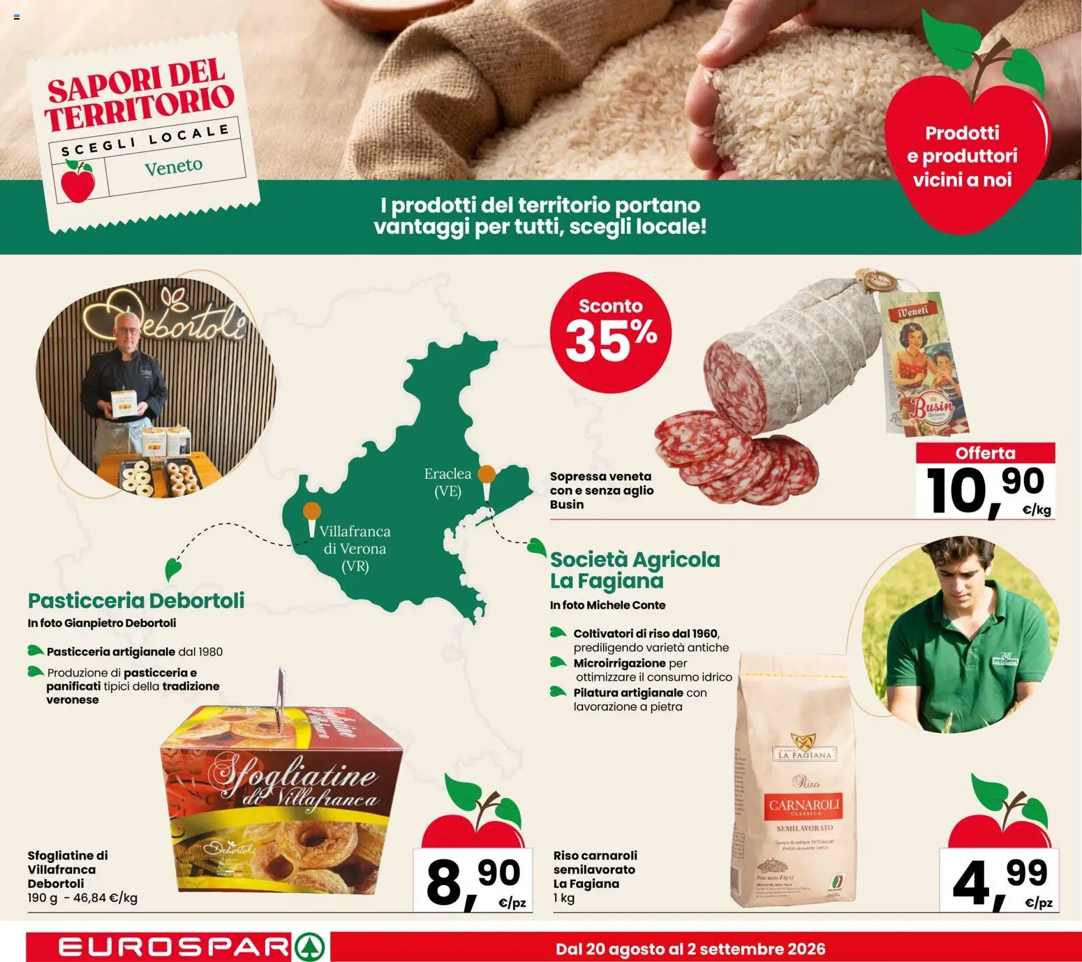 Volantino Eurospar del 20/08/2026 | Pagina: 2 | Prodotti: Riso Carnaroli, Riso, Aglio