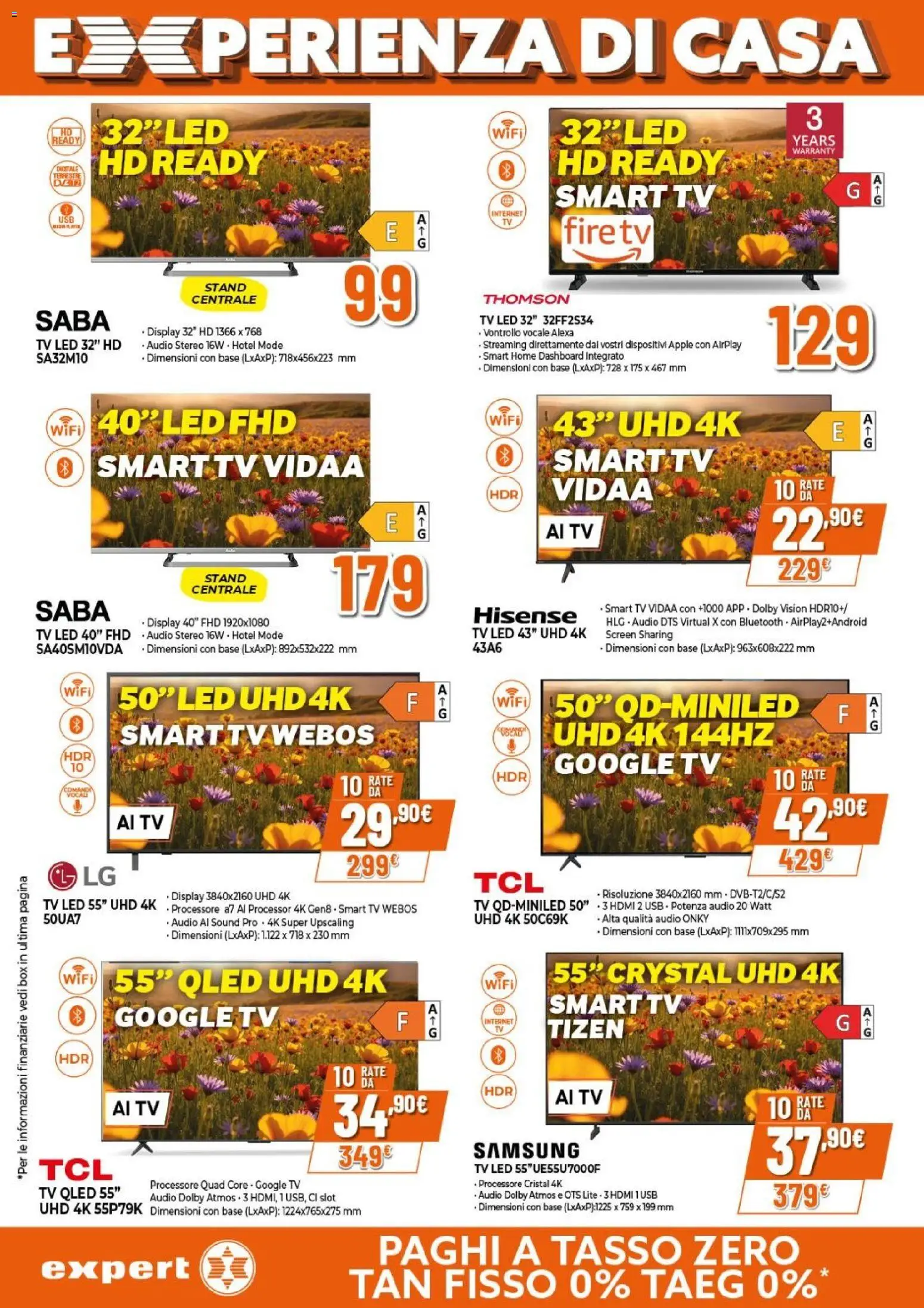 Volantino Expert del 09.04.2026 | Pagina: 14 | Prodotti: smart TV, TV, Audio, USB