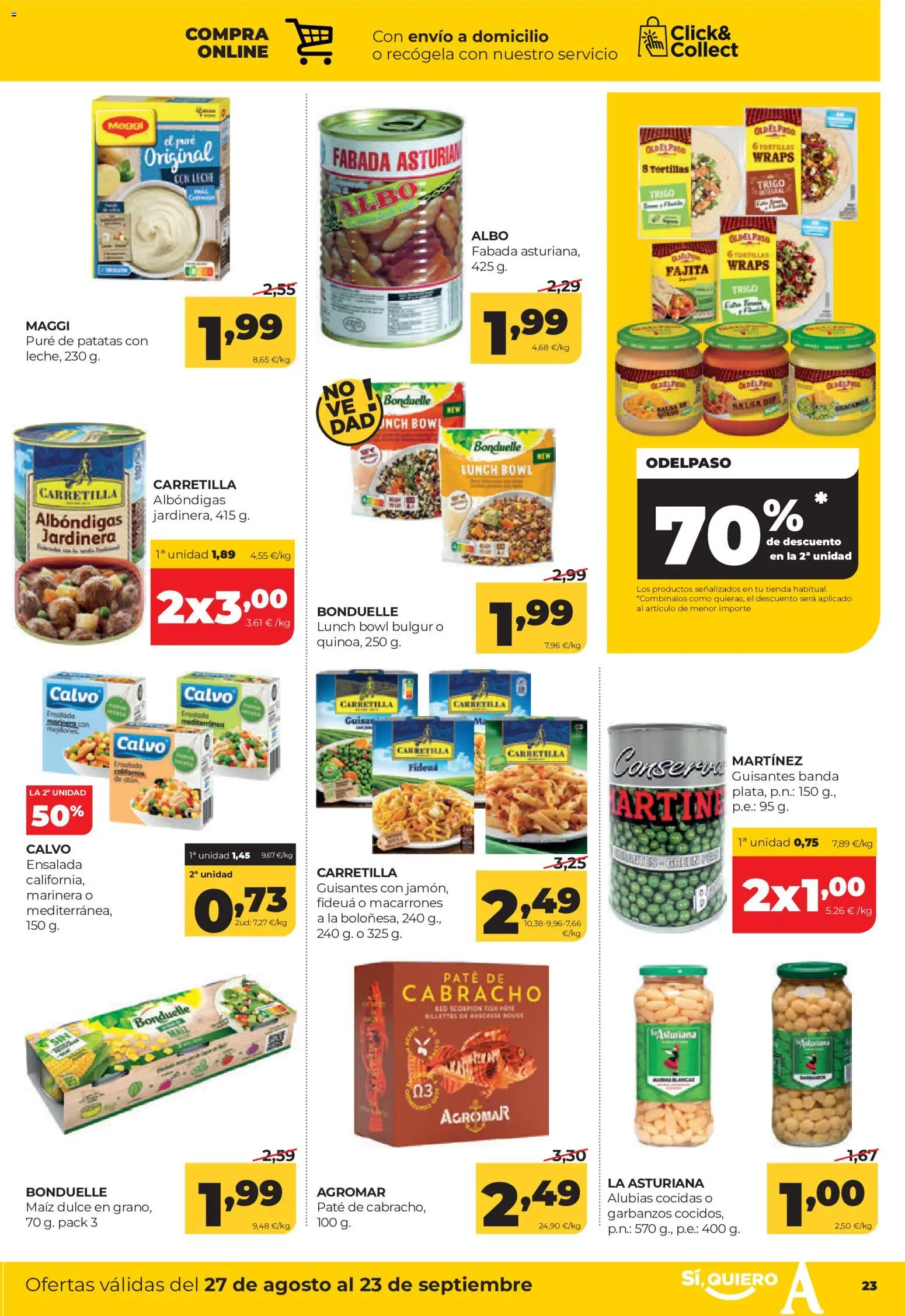 Alimerka folleto Castilla y León │ válido desde el 27/08/2026 | Página: 25 | Productos: Puré, Leche, Paté, Ensalada