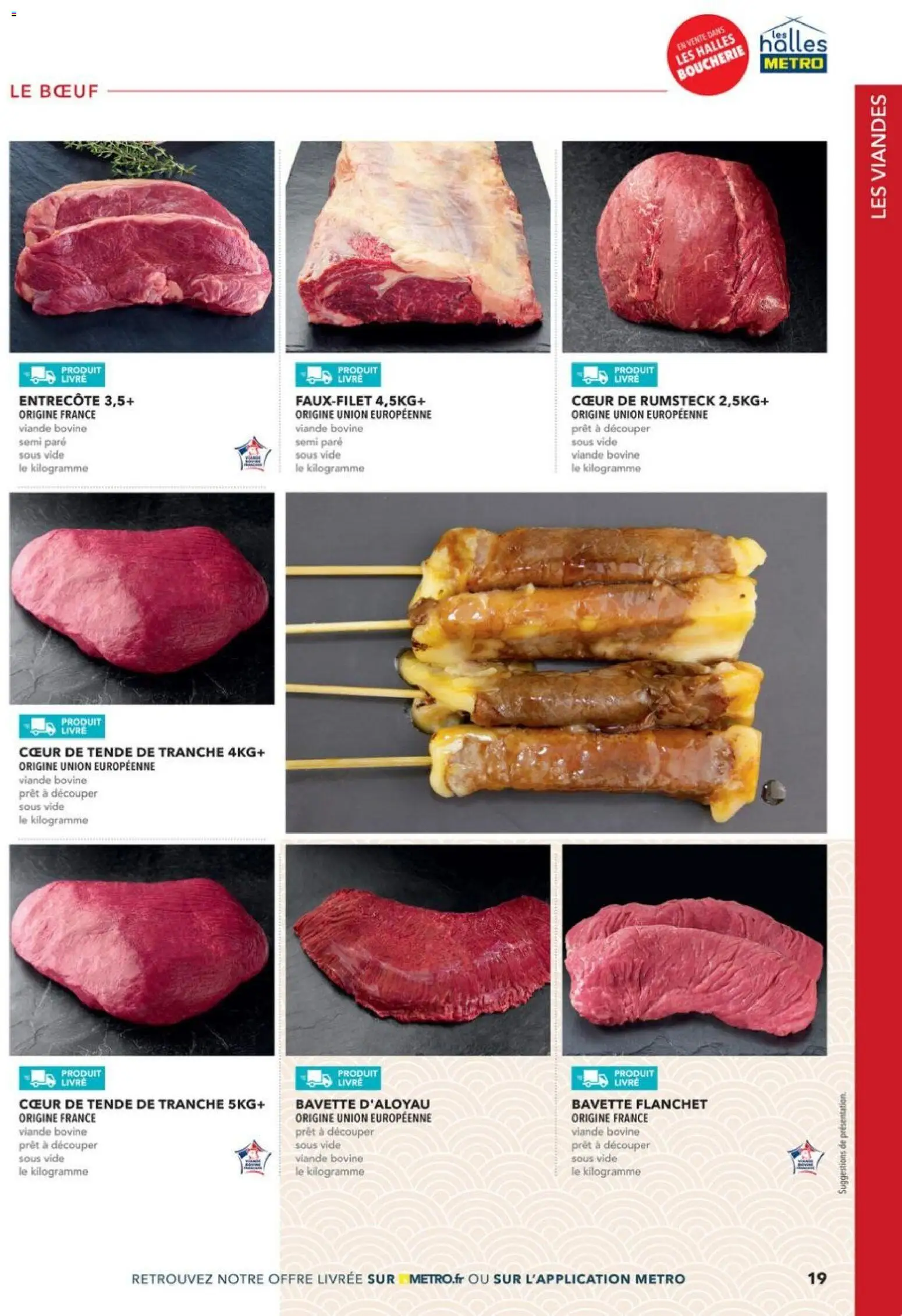 {H1} | Page: 19 | Produits: Entrecôte, Rumsteck, Livre, Viande bovine
