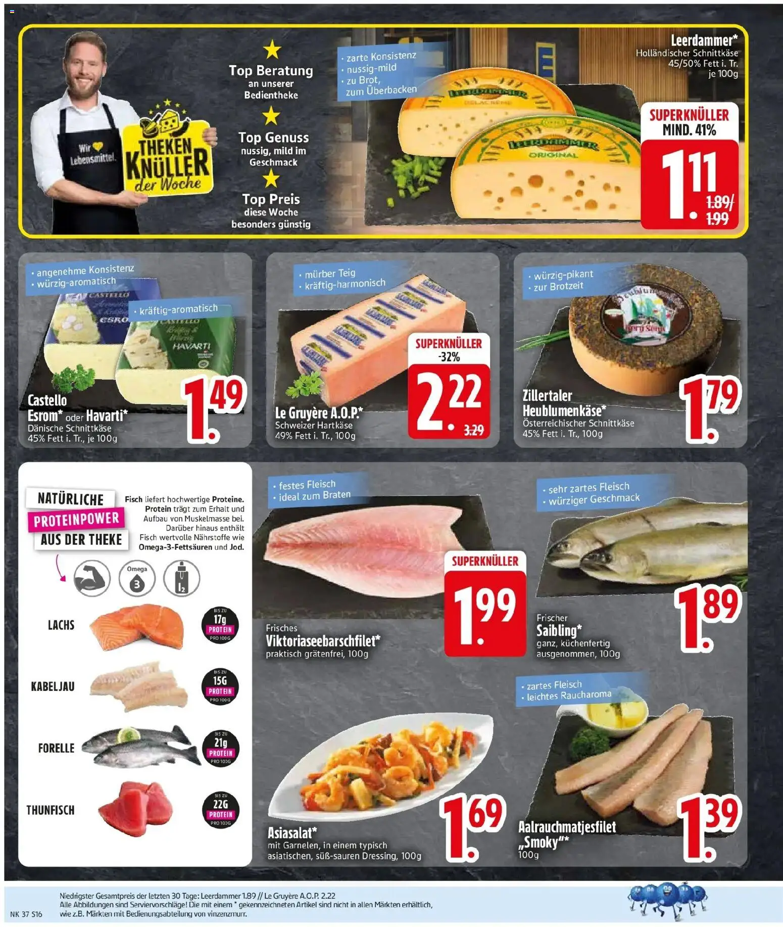 Edeka Prospekt München (ab 07.09.2026) » Angebote Online | Seite: 18 | Produkte: Theke, Leerdammer, Fisch, Lachs