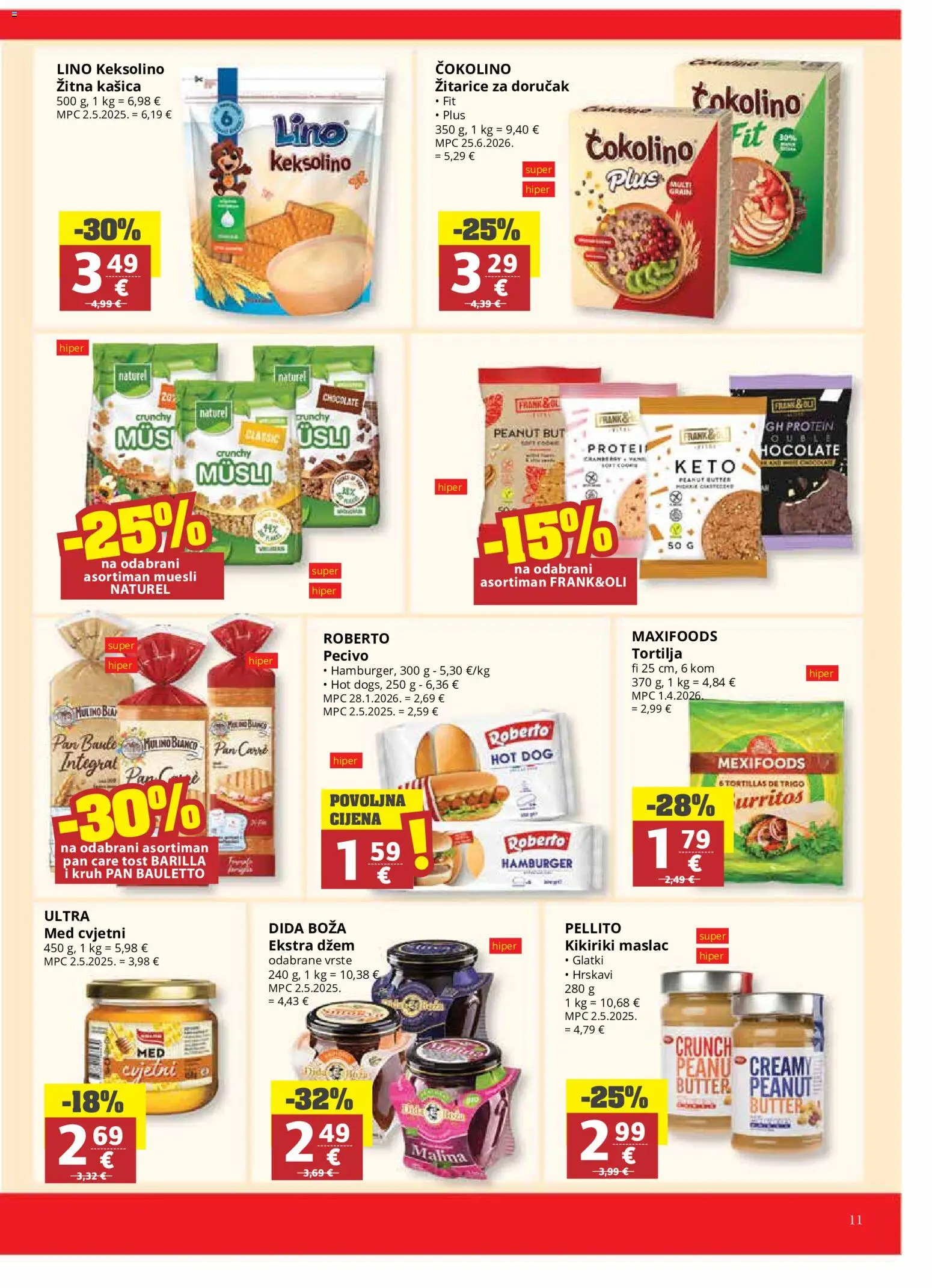 Ribola katalog | vrijedi od 21.10.2026 | Stranica: 11 | Proizvodi: Kikiriki, Lino, Barilla, Čokolino