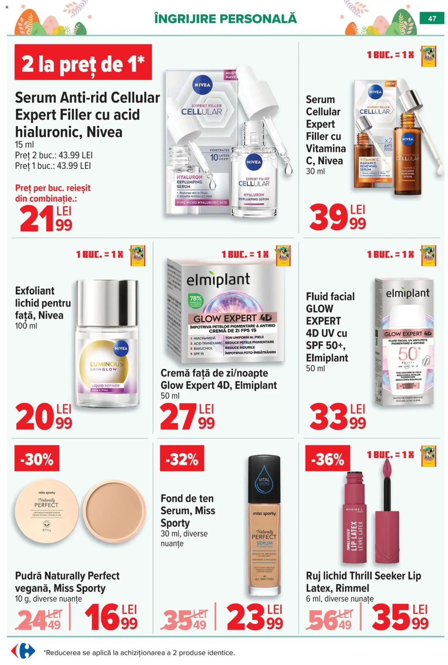 Noul catalog Carrefour – valabil de la 06.04.2026 | Pagină: 49 | Produse: Serum, Șampon, Pastă de dinți, Apă