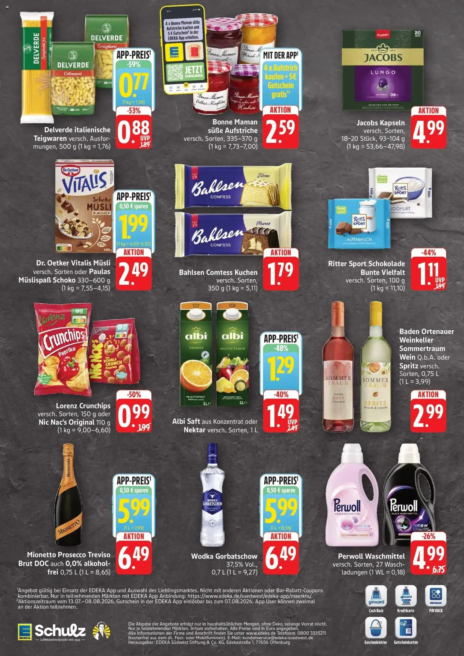 Edeka prospekt Waldshut-Tiengen – gültig ab 13.07.2026 | Seite: 2 | Produkte: Joghurt, Ritter sport, Prosecco, Lorenz crunchips