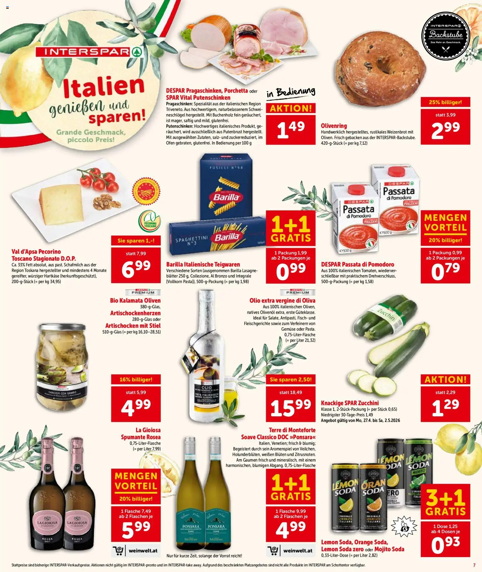 Interspar Flugblatt- Wien gültig ab 30.04.2026 | Seite: 8 | Produkte: Gemüse, Ofen, Szeder, Fisch
