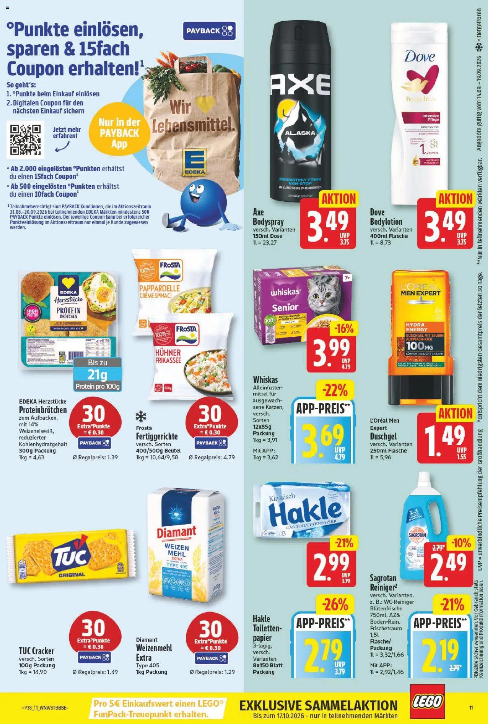 NP Discount Prospekt – gültig ab 14.09.2026 | Seite: 11 | Produkte: Mehl, Creme, Whiskas, Toilettenpapier