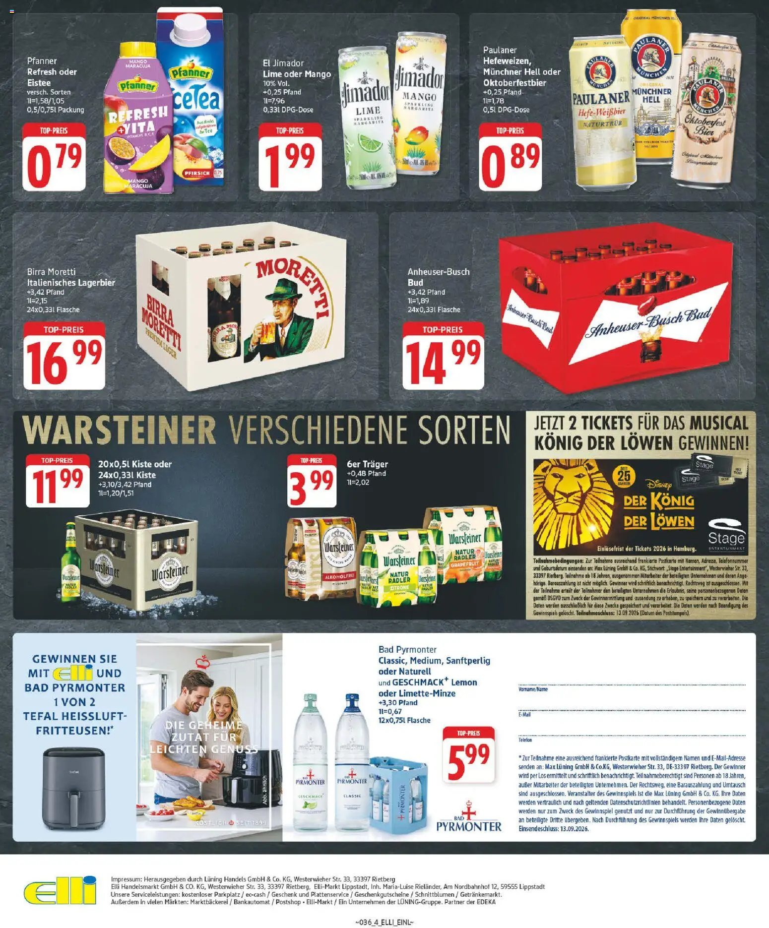 Elli Markt Prospekt Delbrück – gültig ab 31.08.2026 | Seite: 4 | Produkte: Bier, Bad, Grapefruit, Warsteiner