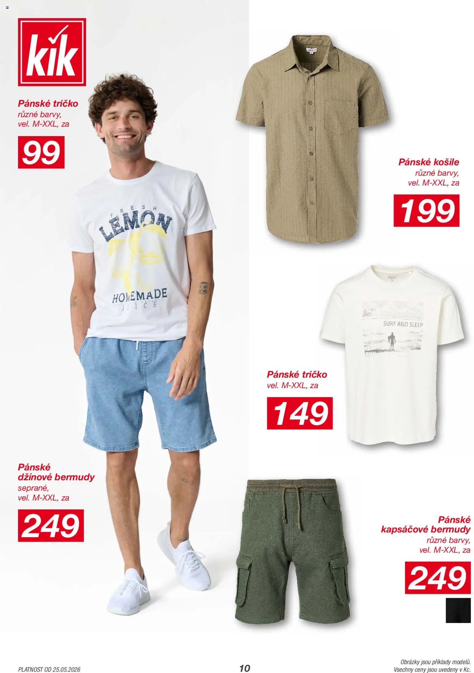 Kik leták od 25.05.2026 | Strana: 10 | Produkty: Tričko, Košile, Surf