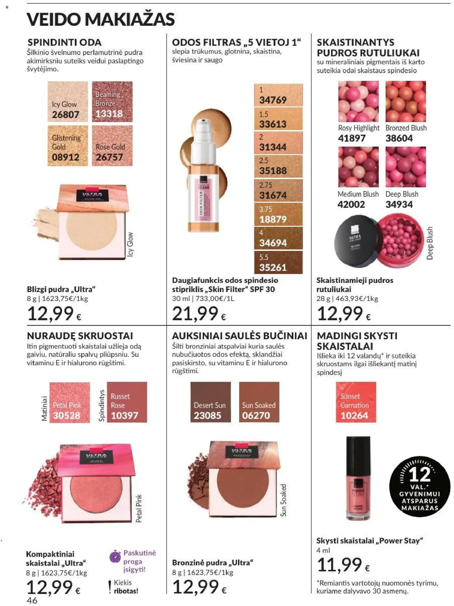 AVON akcijos nuo 2026.08.01 | Puslapis: 46 | Prekių: Makiažas, Pudra, Skaistalai