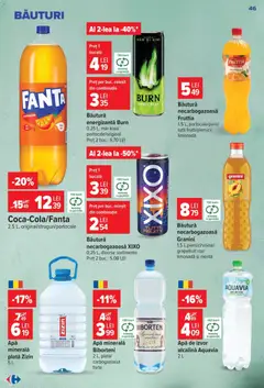 Ofertele Carrefour valabile de la 14.10.2026 | Pagină: 46 | Produse: Menta, Limonada, Apa minerala, Grapefruit