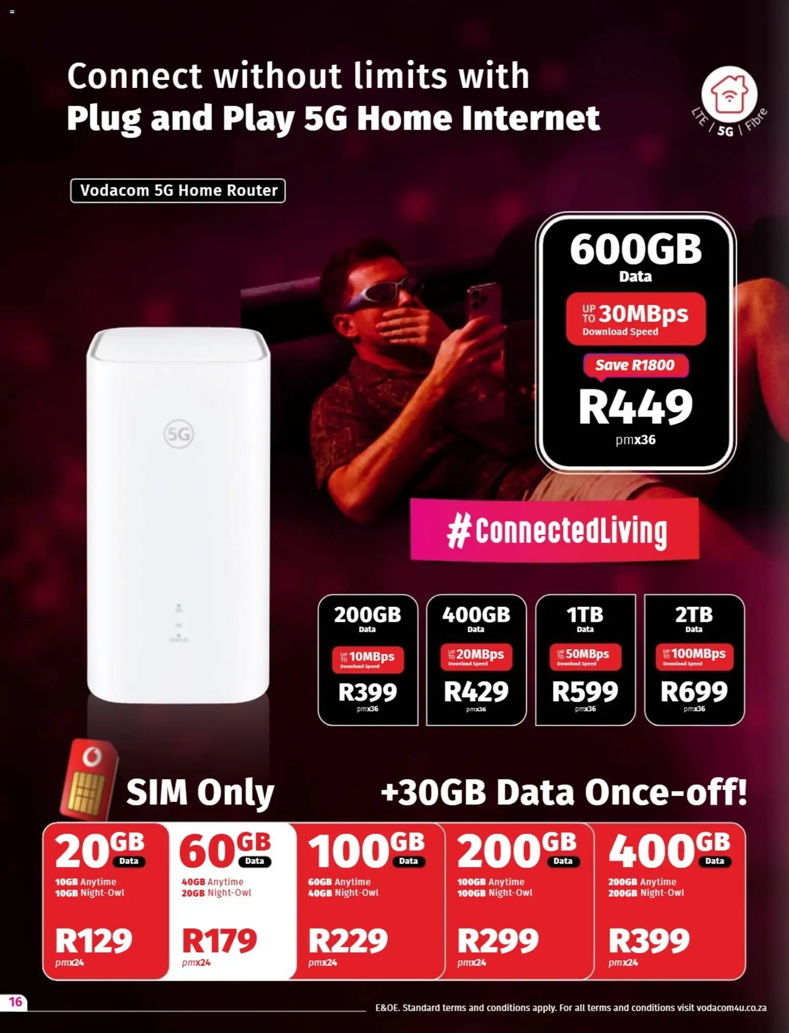 New Vodacom catalogue – valid from 08/09/2026 | Page: 16 | Products: Data, Sim, Router