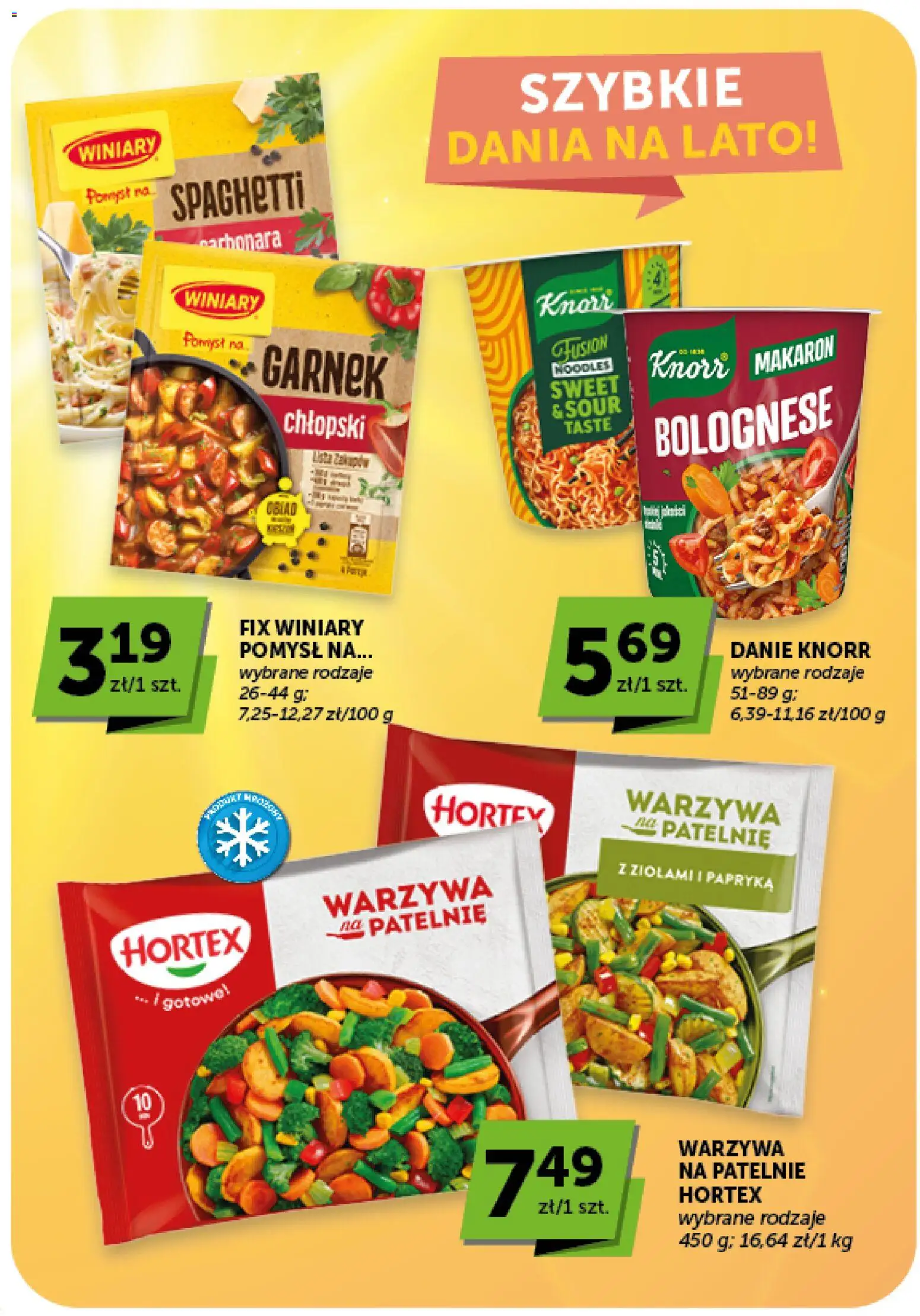 Groszek gazetka - Minimarket od 06.08.2026 | Strona: 14 | Produkty: Carbonara, Warzywa na patelnie, Papryka, Makaron
