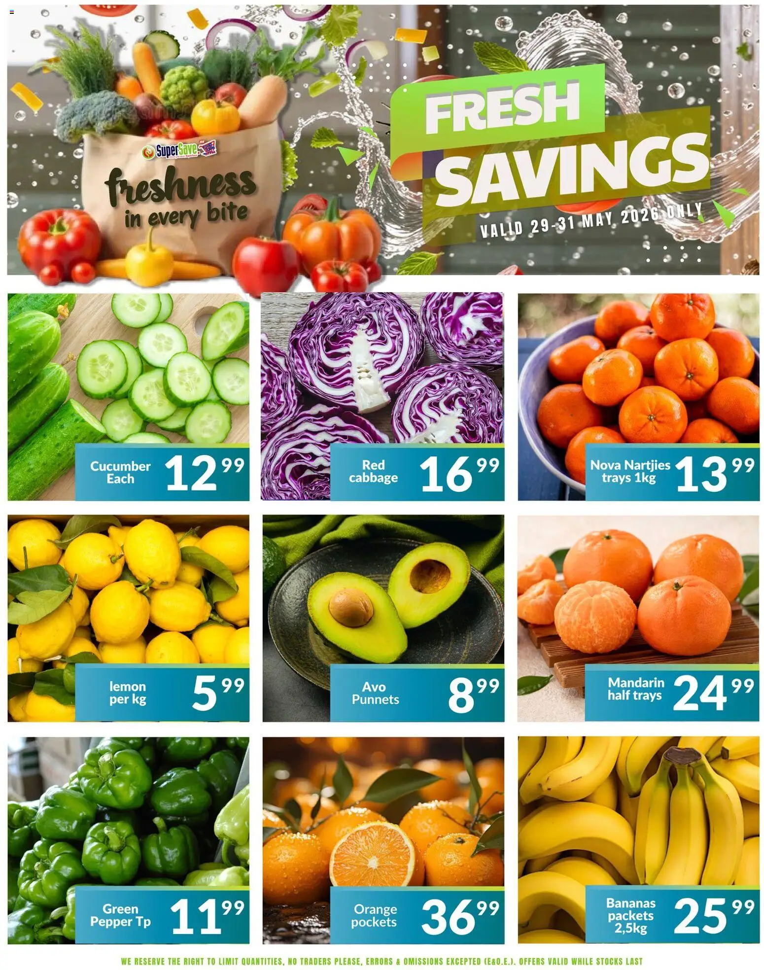 New Super Save catalogue – valid from 29.05.2026 | Page: 5 | Products: Bananas, Pepper, Lemon