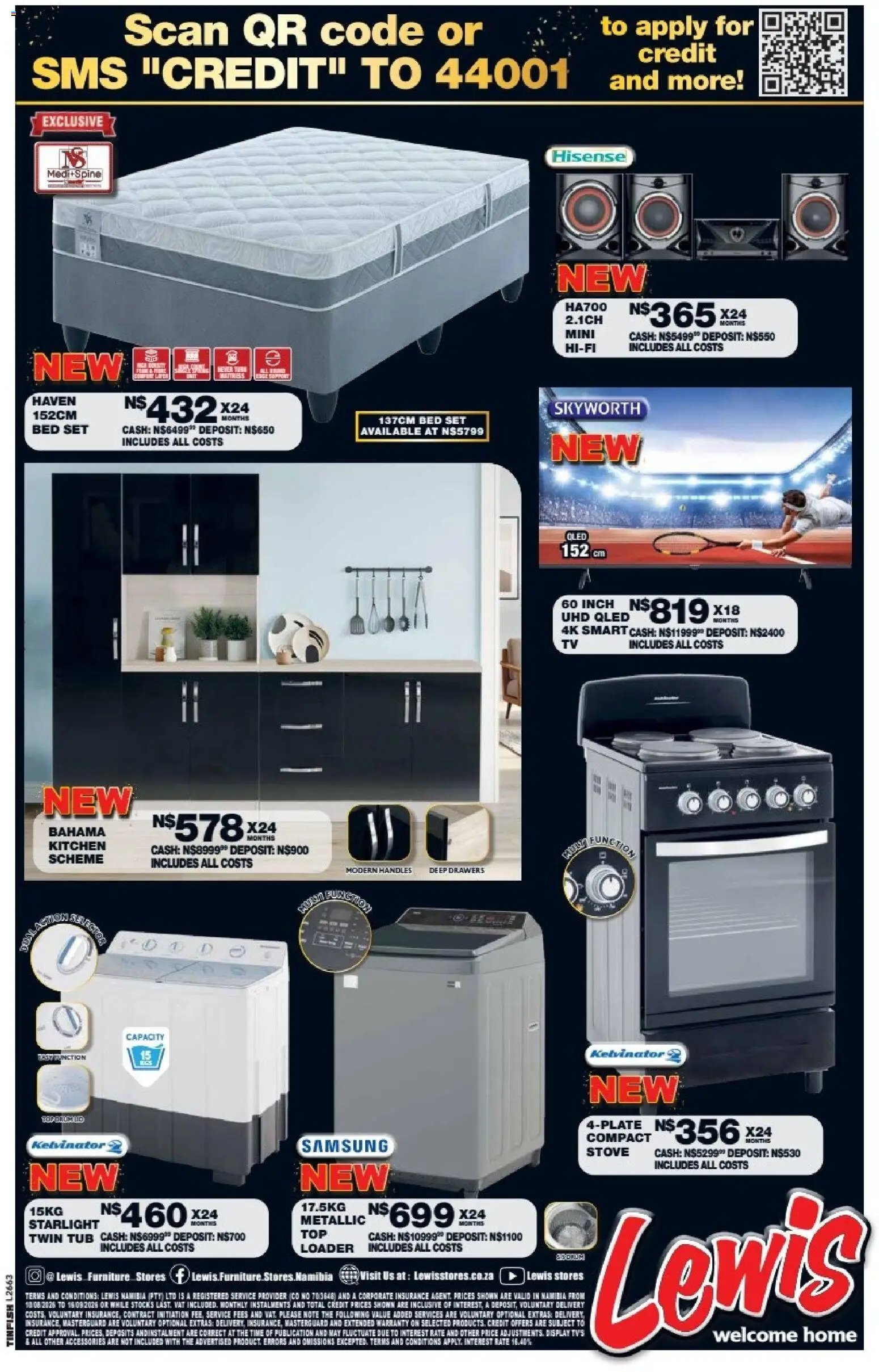 New Lewis Stores catalogue – valid from 10/08/2026 | Page: 16 | Products: Stove, Bed, Mattress