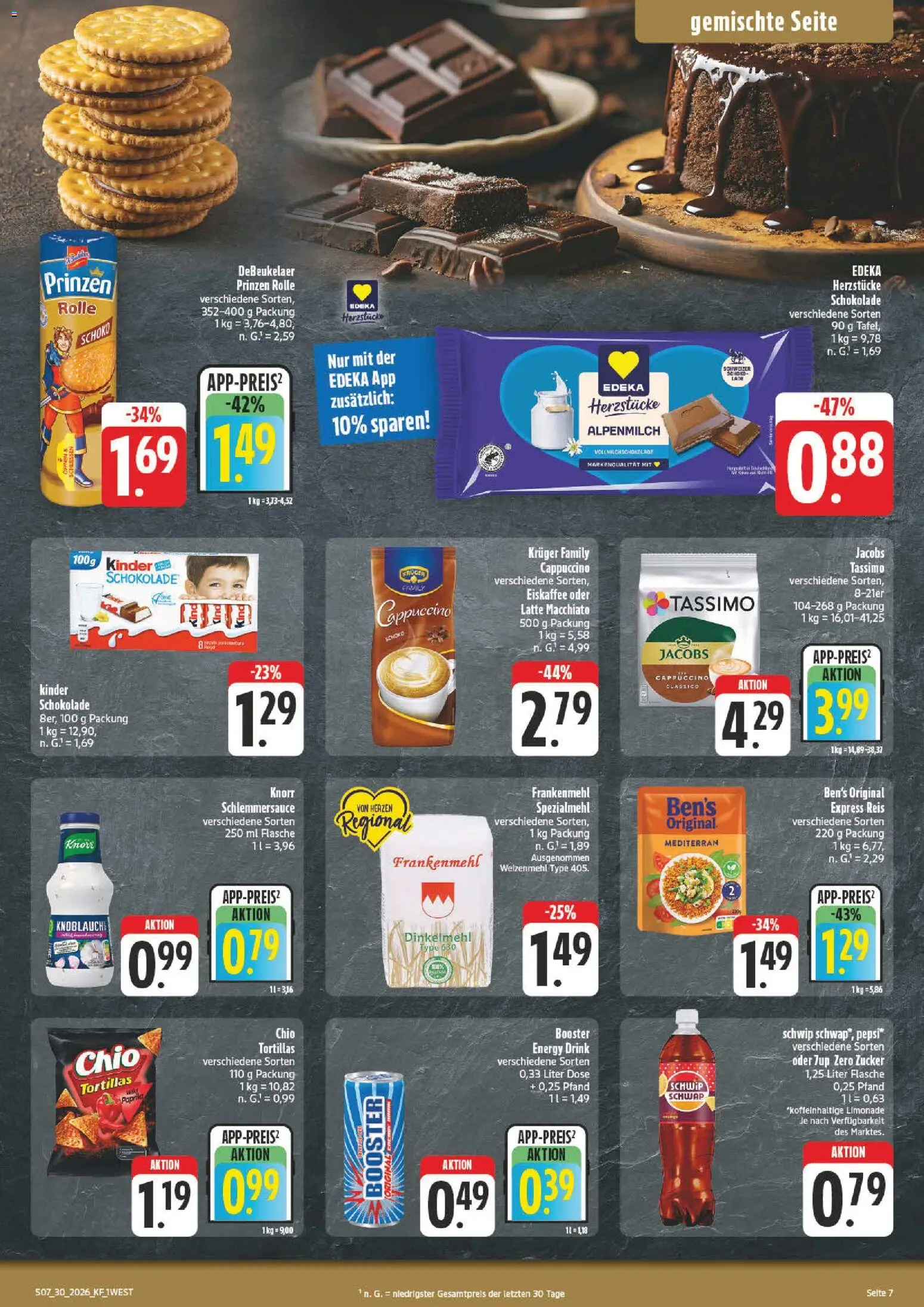 nah & gut Prospekt – gültig ab 20.07.2026 | Seite: 7 | Produkte: Kinder schokolade, Schokolade, Limonade, Knorr