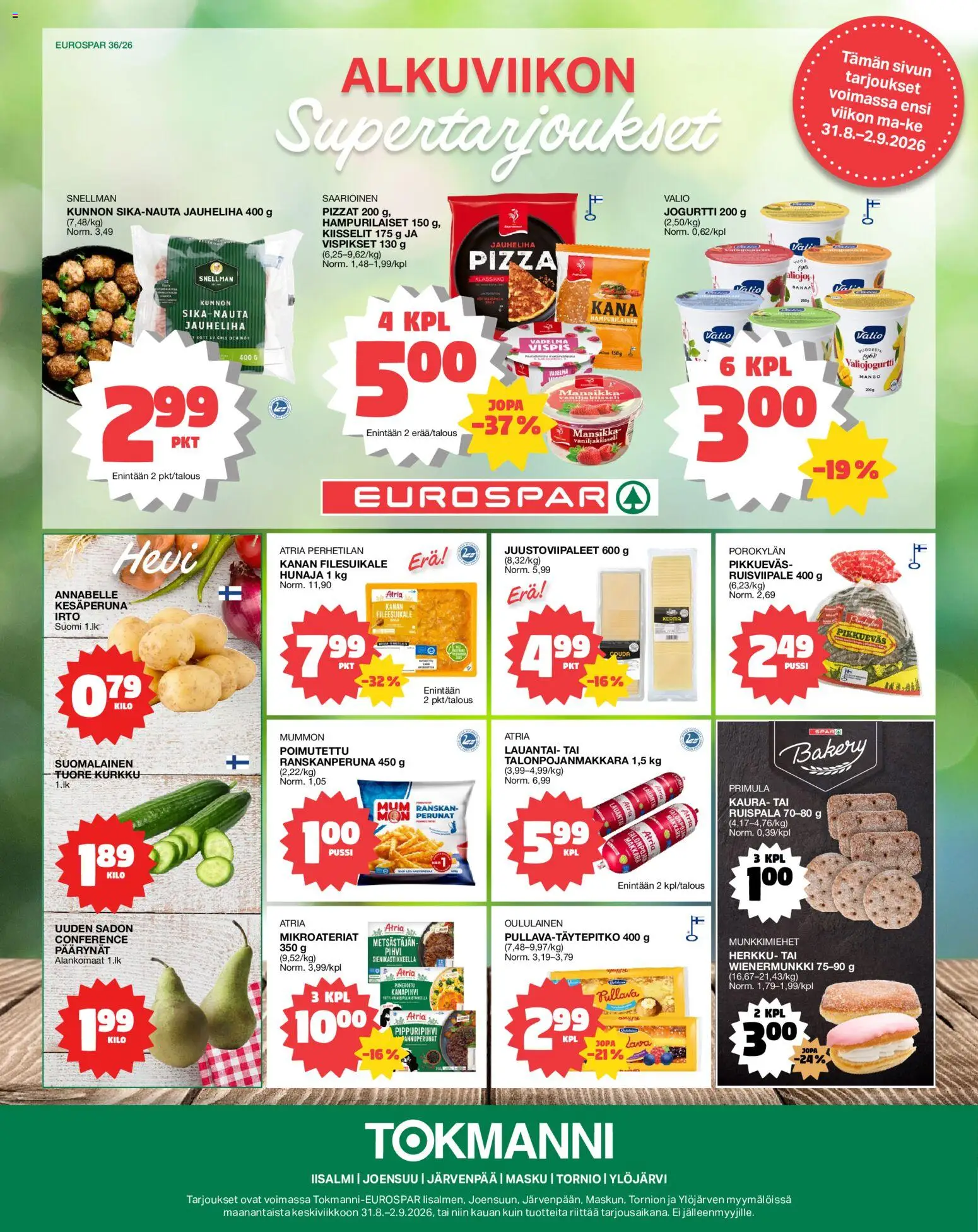 Tokmanni - Eurospar – voimassa 31/08/2026 alkaen | Sivu: 1