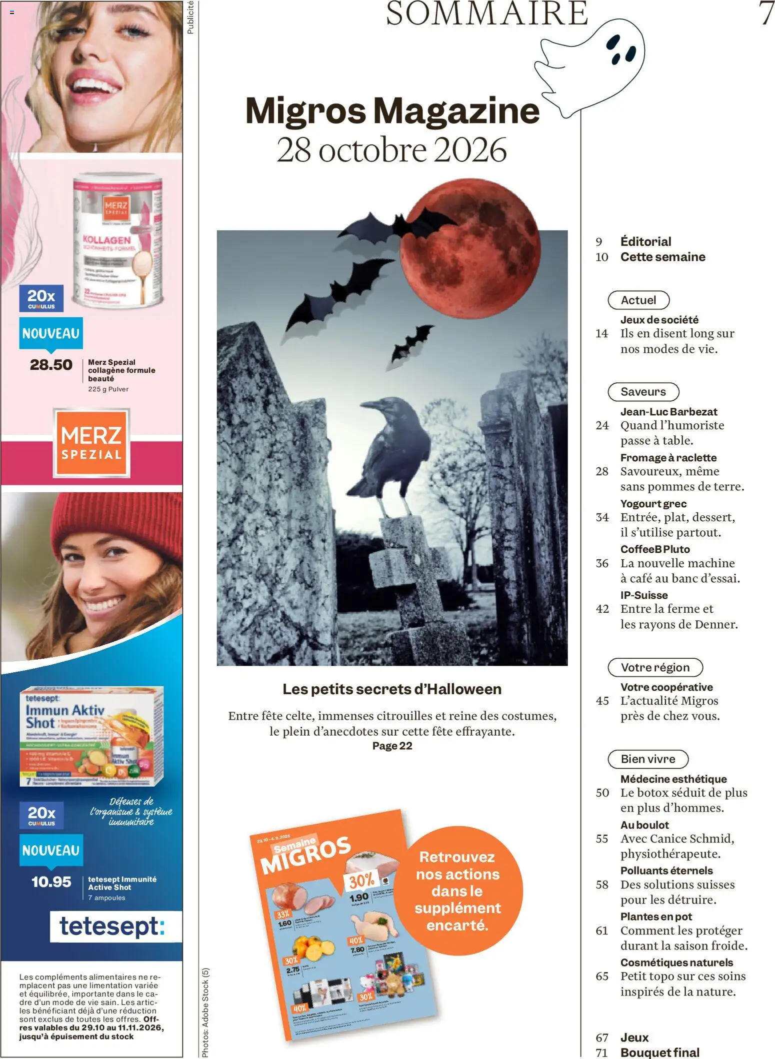 Migros aktionen Magazine FR – gültig ab 29.10.2026 | Seite: 7 | Produkte: Pulver, Raclette
