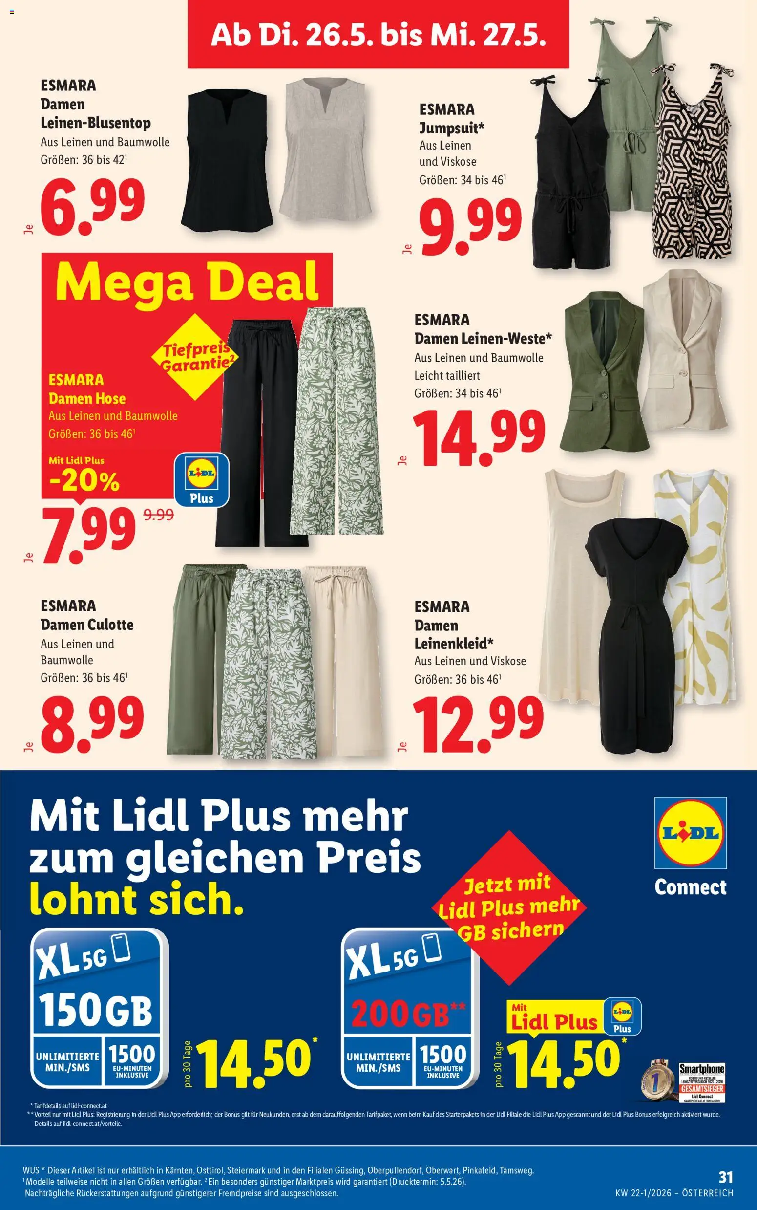 Lidl Flugblatt - Oberpullendorf, Güssing, Oberwart gültig ab 21.05.2026 | Seite: 36 | Produkte: Hose, Smartphone