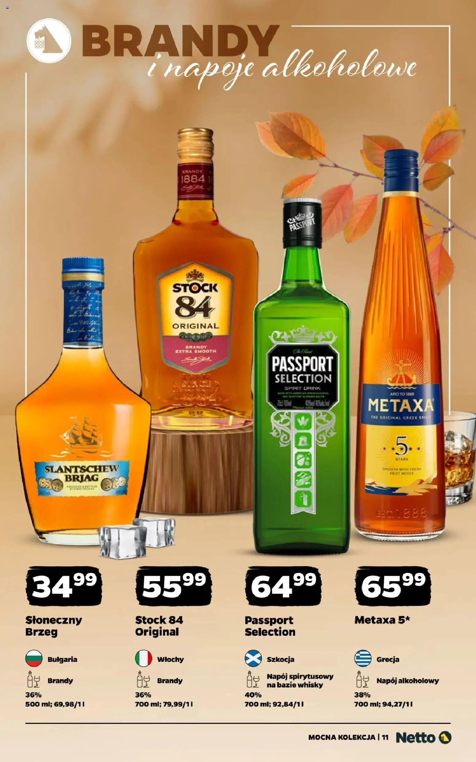 Netto gazetka - Mocne alkohole od 28.09.2026 | Strona: 11 | Produkty: Metaxa 5*, Metaxa, Brandy, Whisky