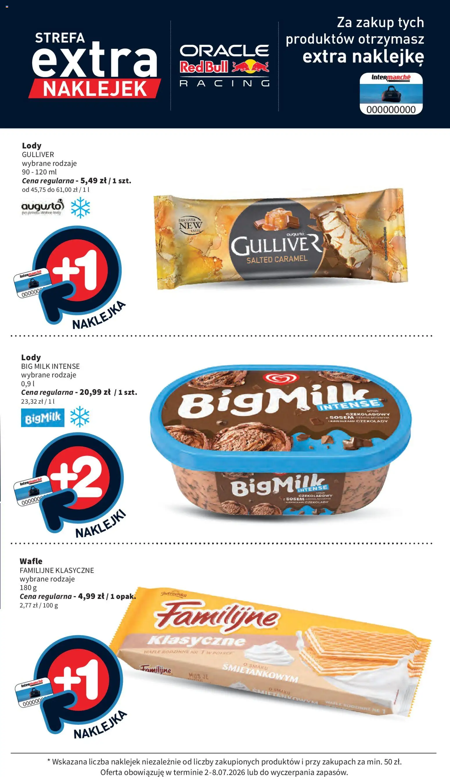Intermarche gazetka od 02.07.2026 | Strona: 39 | Produkty: Czekolady, Red bull, Big Milk, Lody