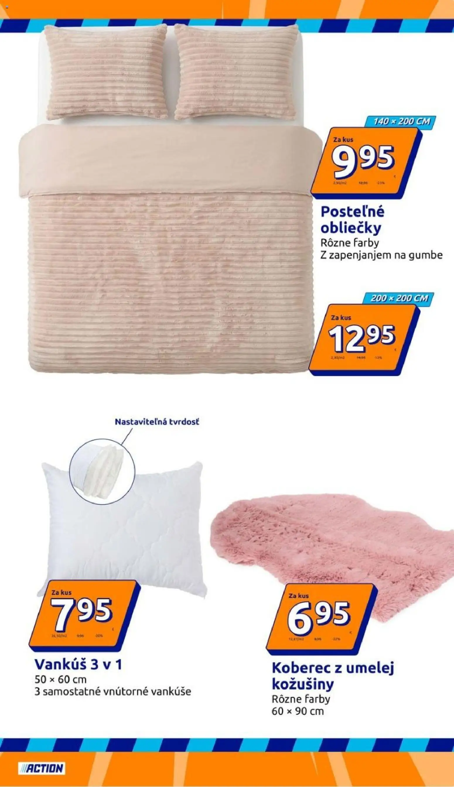 Nové Action akcie – leták je platný od 16.09.2026 | Strana: 23 | Produkty: Posteľné obliečky, Obliečky, Vankúš, Vankúše