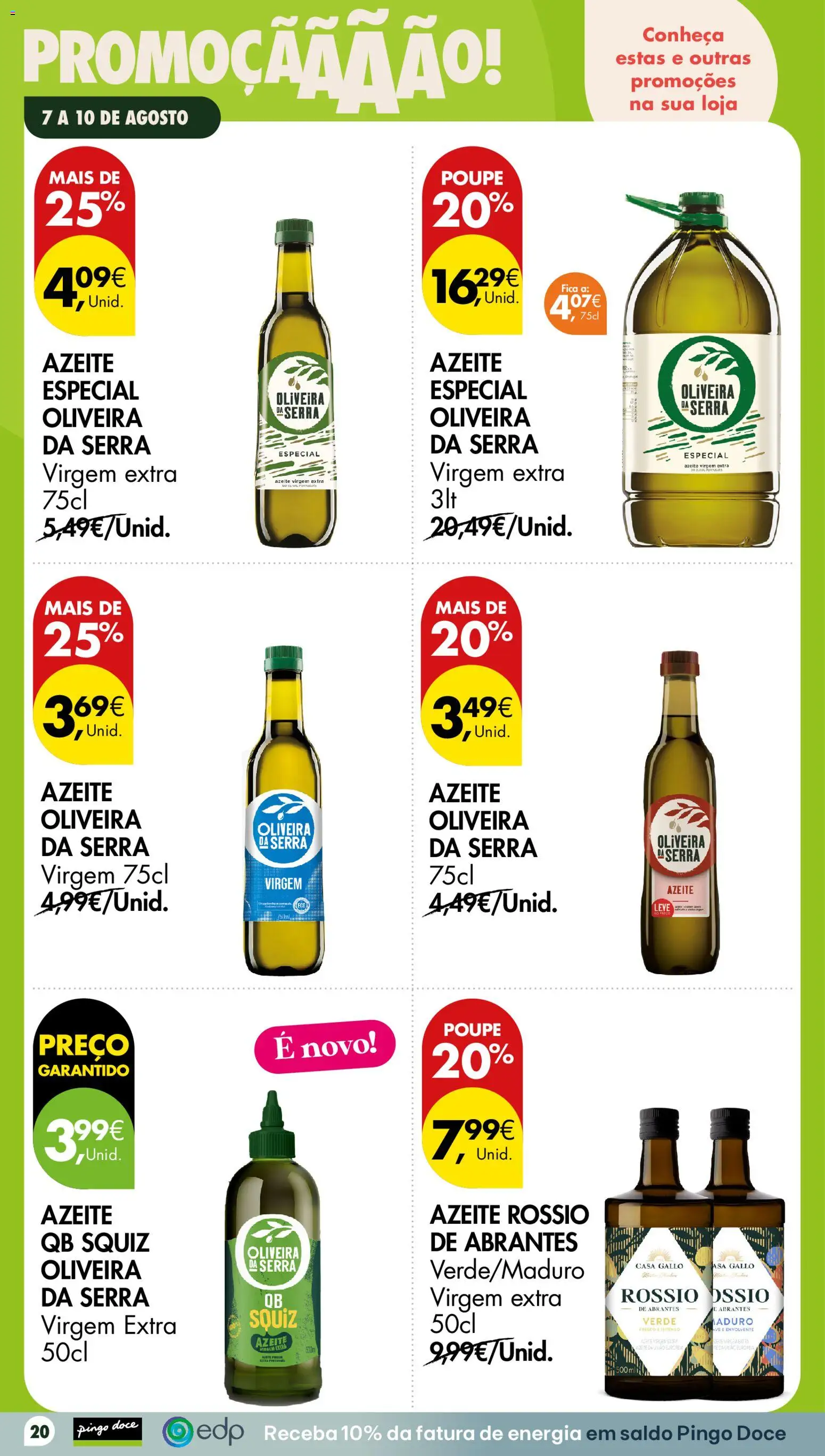 Pingo Doce Poupe este Fim de Semana │ válido de 07/08/2026 | Página: 20 | Produtos: Azeite, Azeite virgem extra
