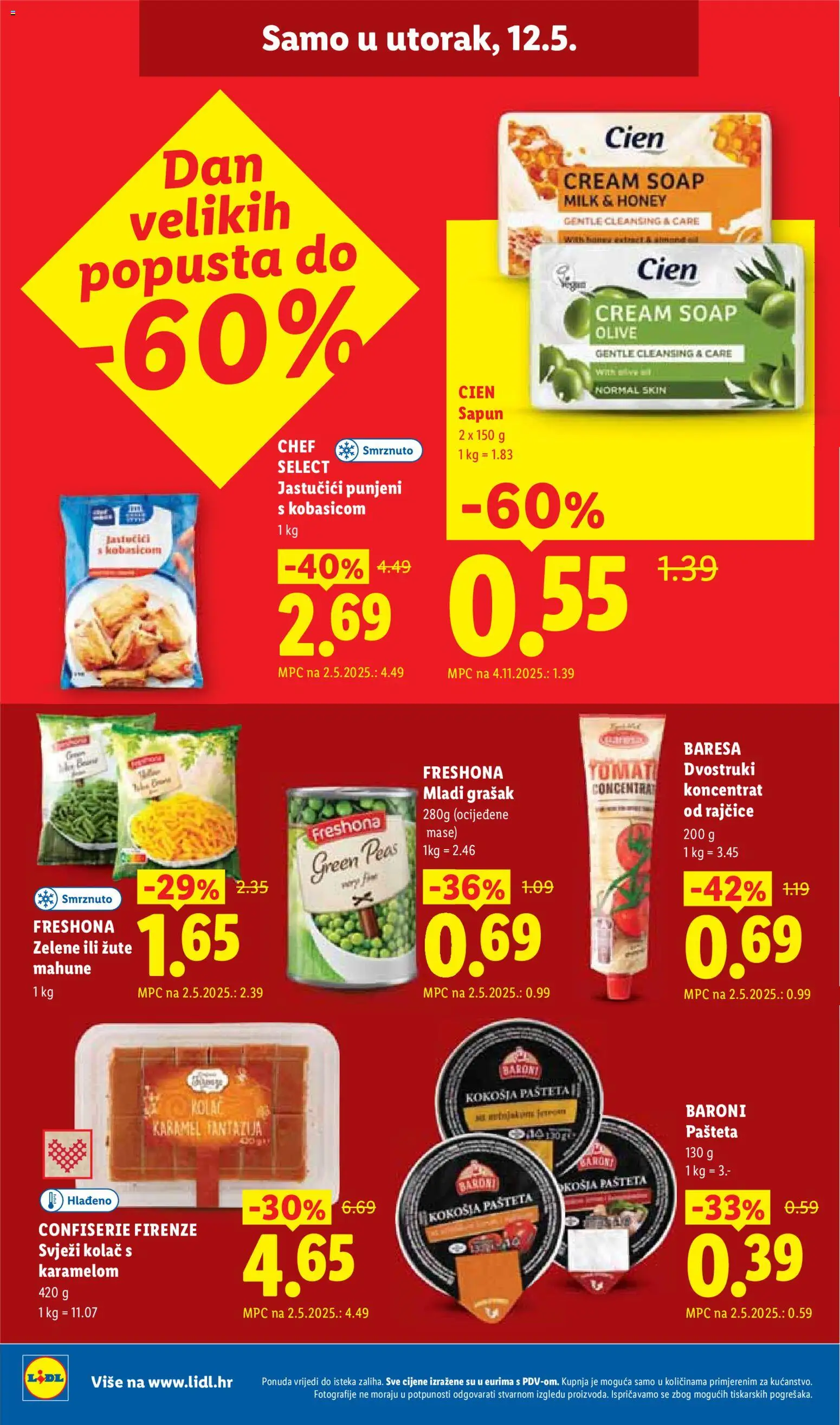 Lidl katalog | vrijedi od 11.05.2026 | Stranica: 18 | Proizvodi: Sapun, Rajčice, Pašteta, Grašak