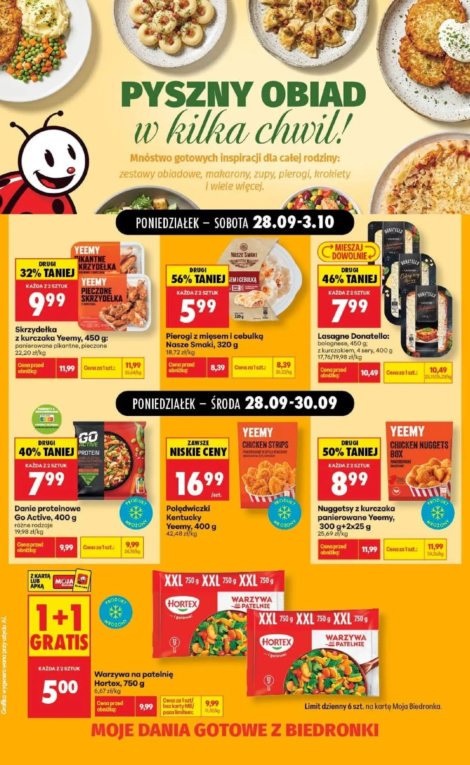 Biedronka gazetka - Pyszne dania od 28.09.2026 | Strona: 4 | Produkty: Karta, Lasagne, Patelnie, Polędwiczki