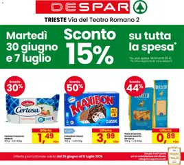 Anteprima del volantino Despar volantino Trieste valido a partire dal 25/06/2026
