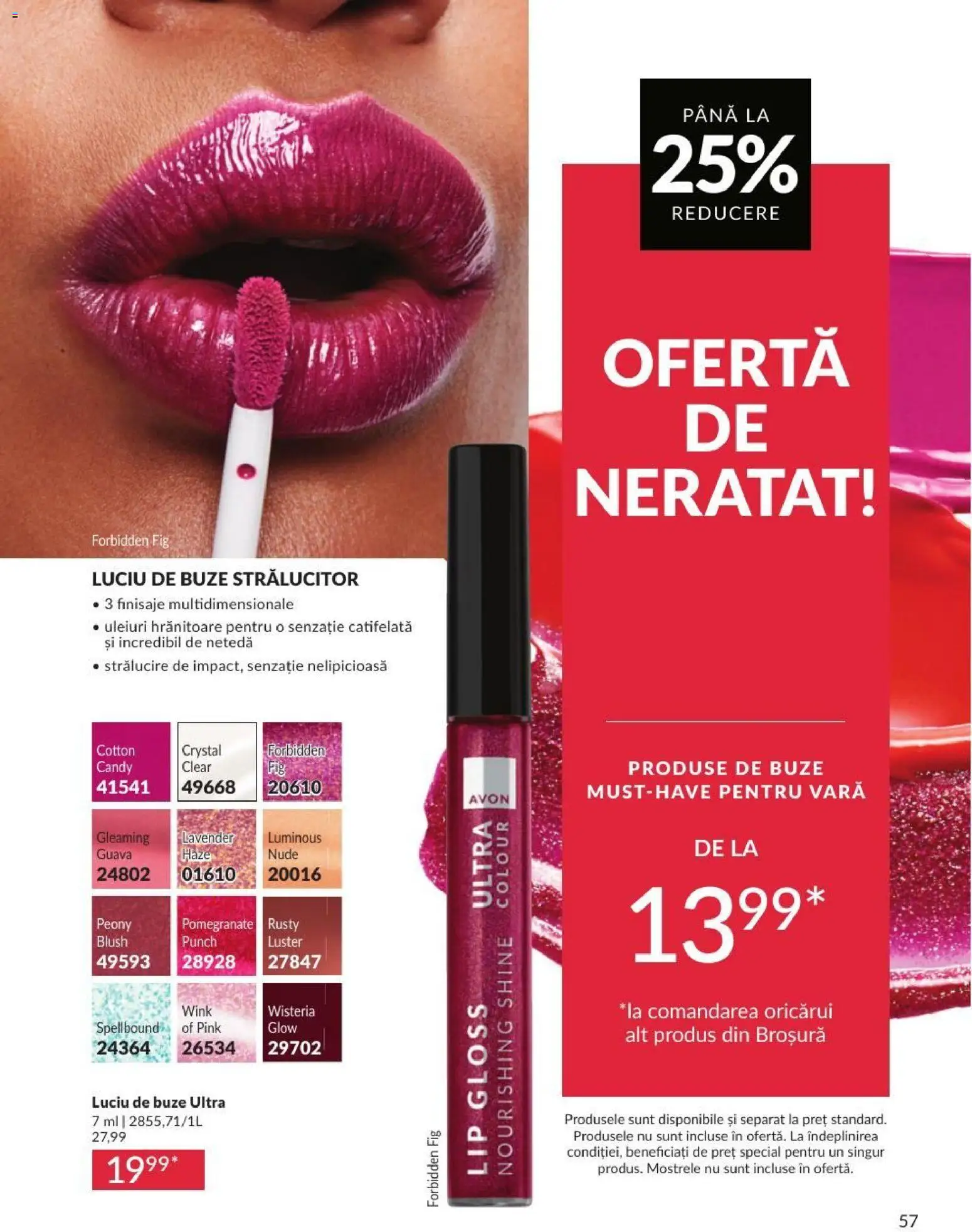 Noul catalog Avon – valabil de la 01.08.2026 | Pagină: 57 | Produse: Blush, Luciu de buze
