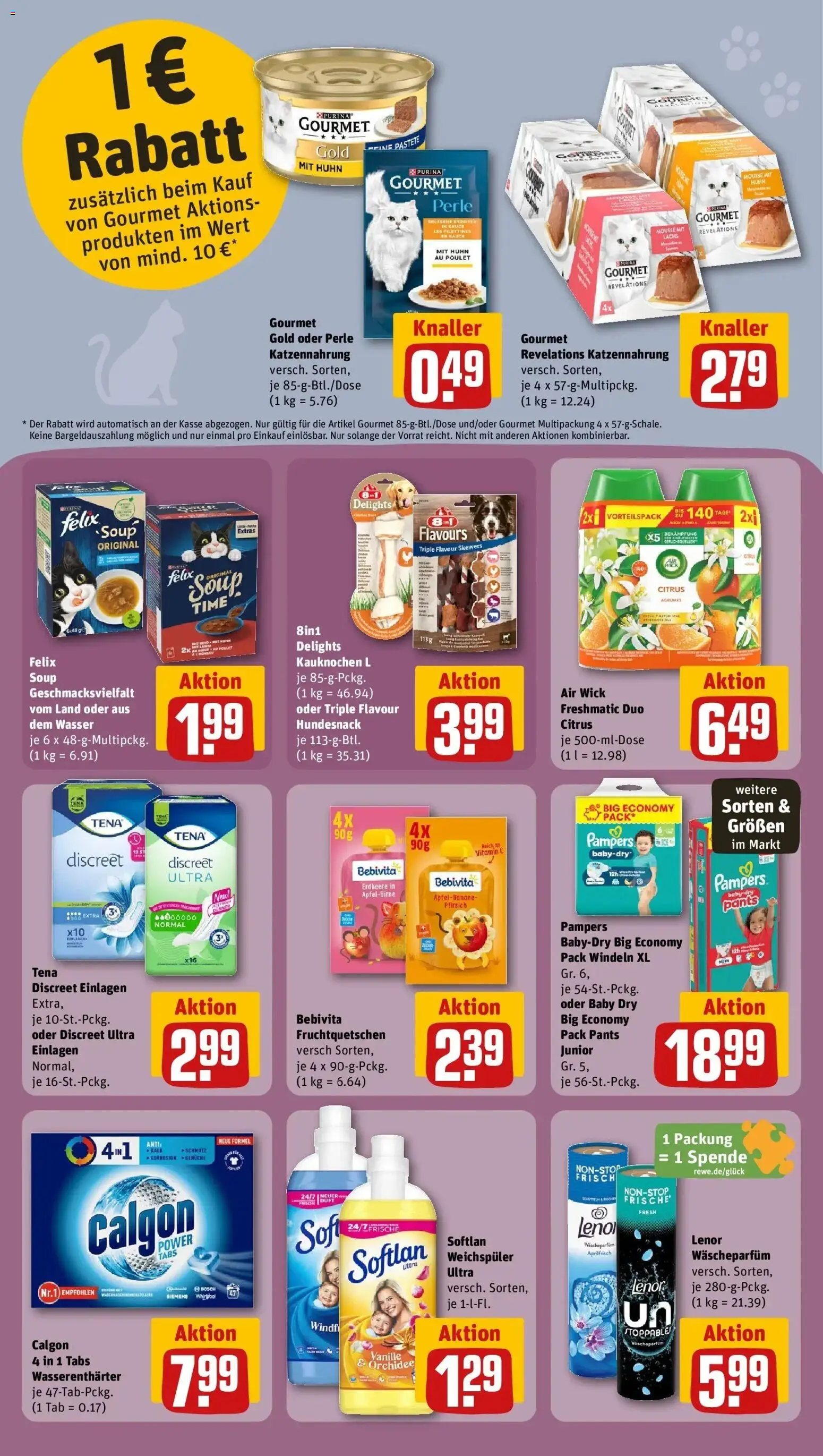 REWE Prospekt ab 10.08.2026 zum Blättern » Angebote | Seite: 25 | Produkte: Siemens, Vanille, Weichspüler, Pfirsich