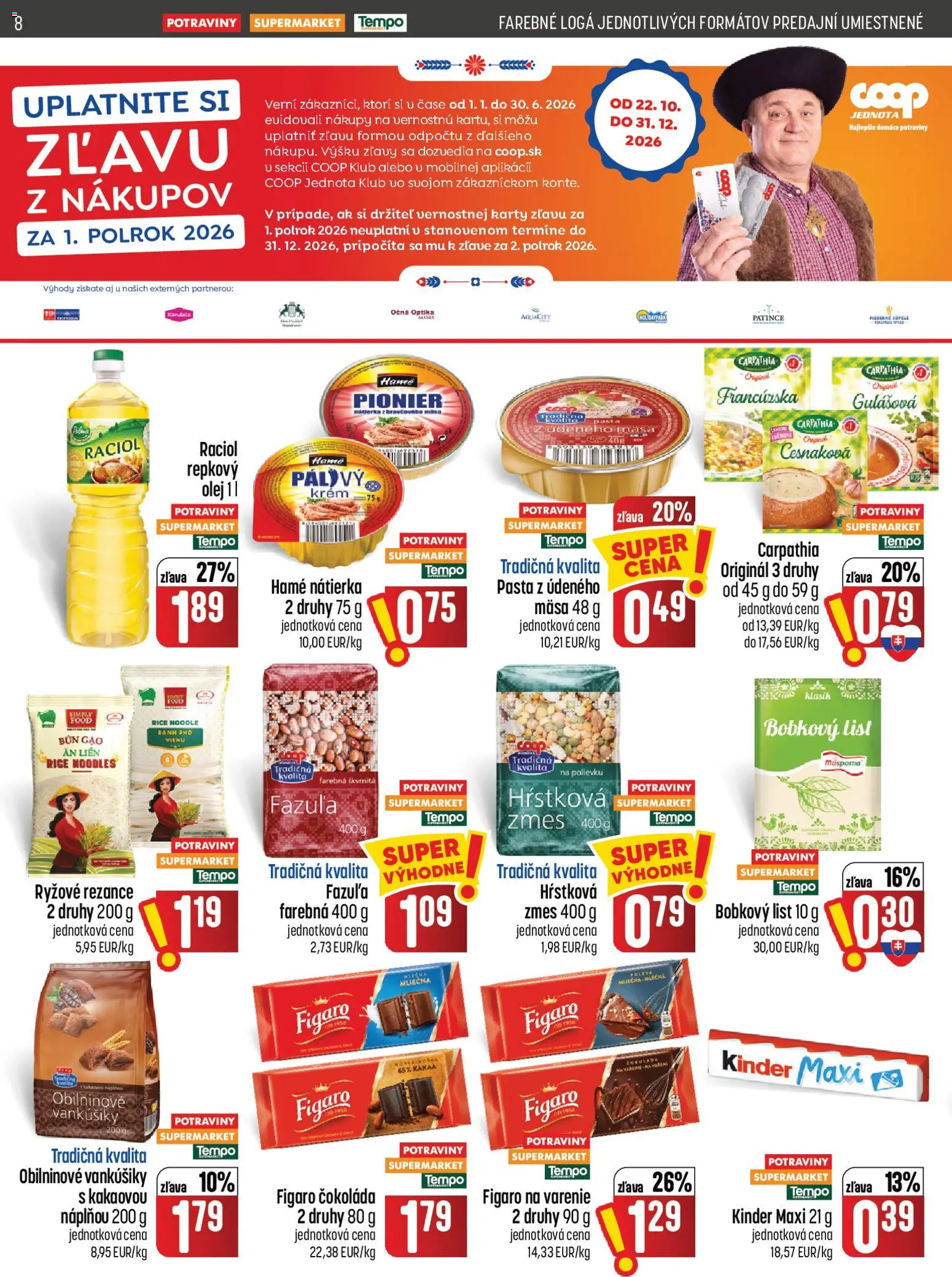 Nové COOP Jednota akcie – leták je platný od 08.10.2026 | Strana: 8