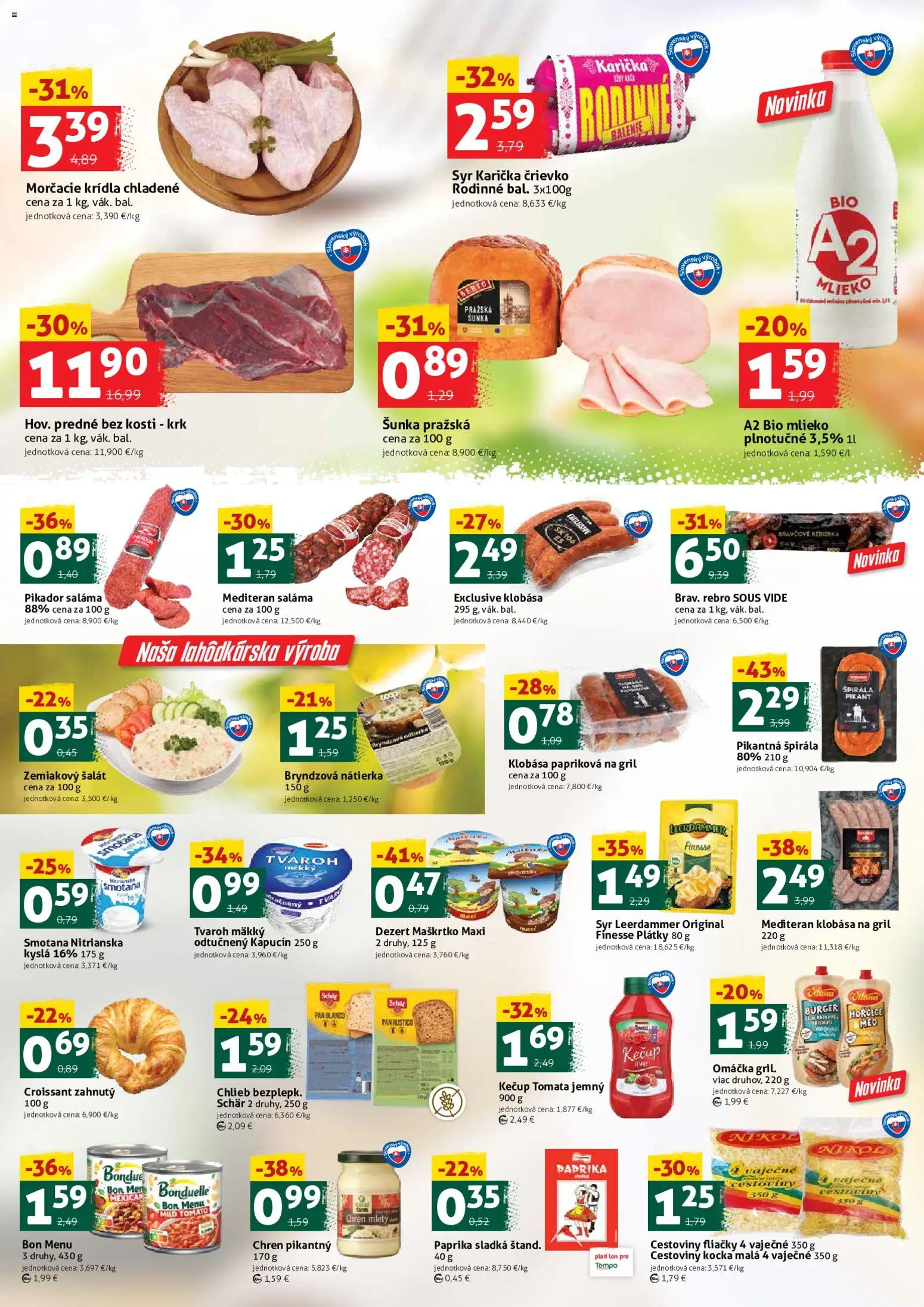 Nové COOP Jednota akcie – leták je platný od 05.06.2026 | Strana: 2 | Produkty: Gril, Paprika, Croissant, Cestoviny