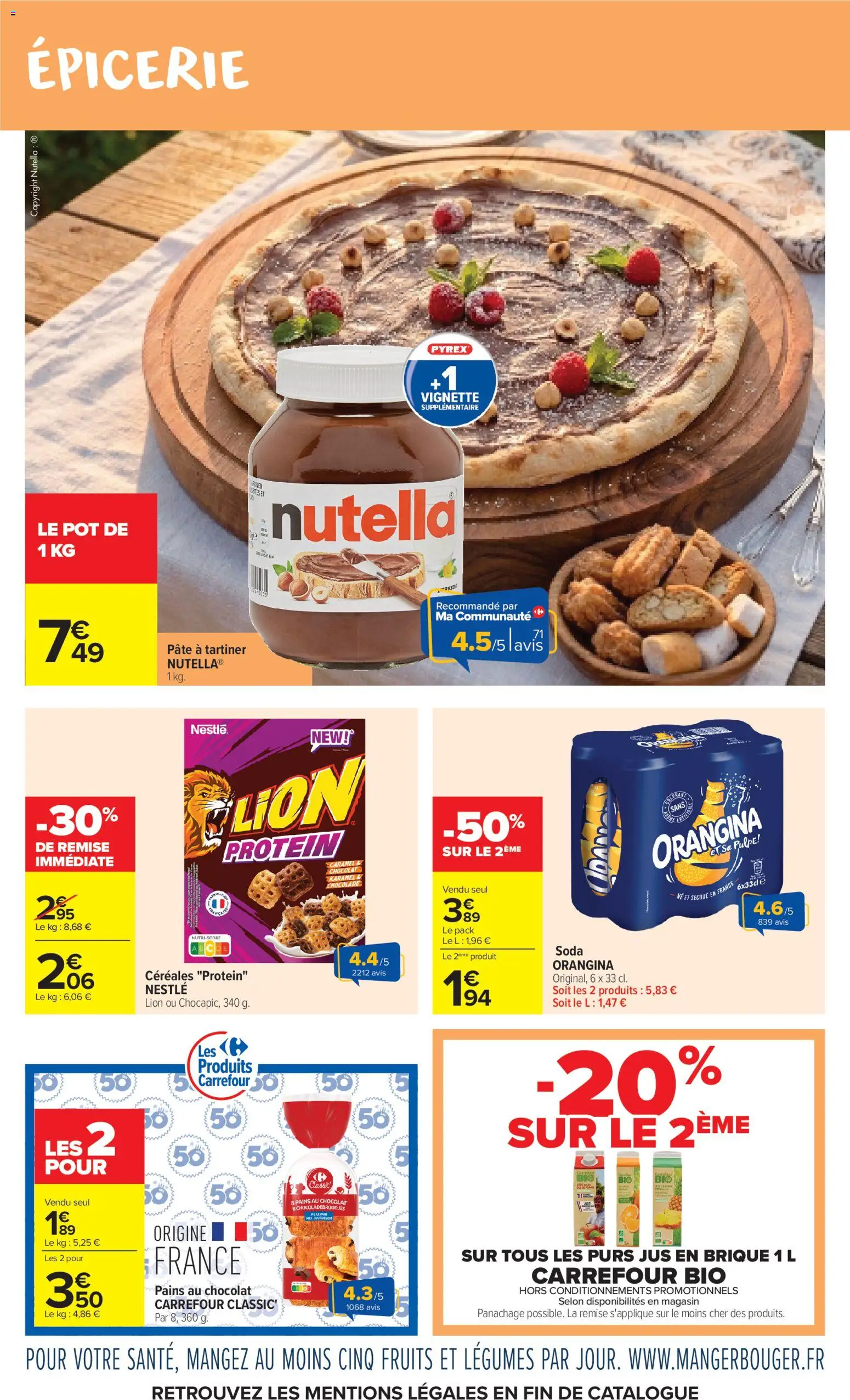 {H1} | Page: 9 | Produits: Soda, Fruits, Pâte, Jus