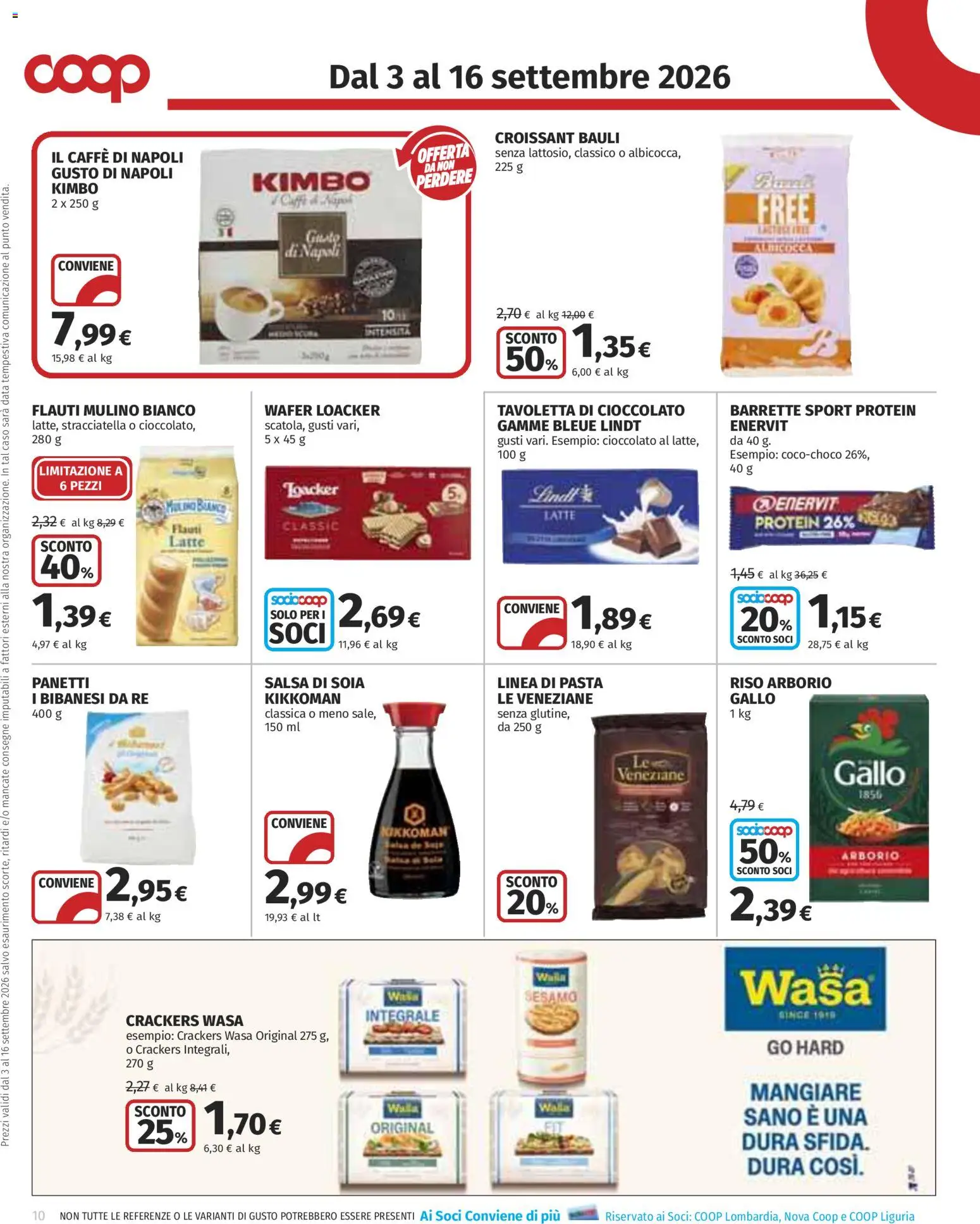 Volantino COOP del 03/09/2026 | Pagina: 10 | Prodotti: Salsa, Pasta, Salsa di soia, Stracciatella