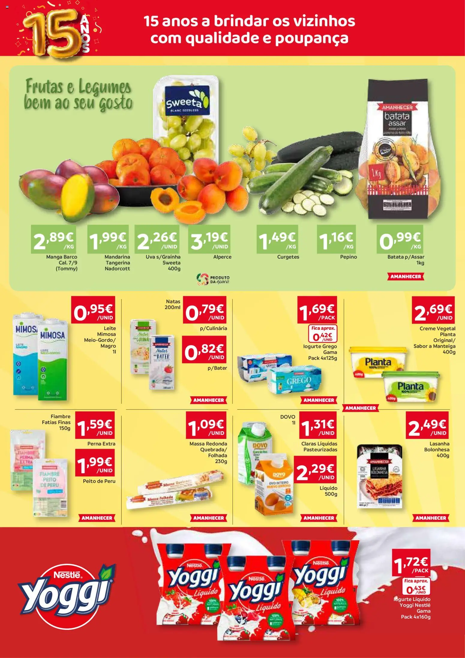 Amanhecer Folheto Madeira │ válido de 04.06.2026 | Página: 2 | Produtos: Lasanha, Iogurte, Creme, Natas