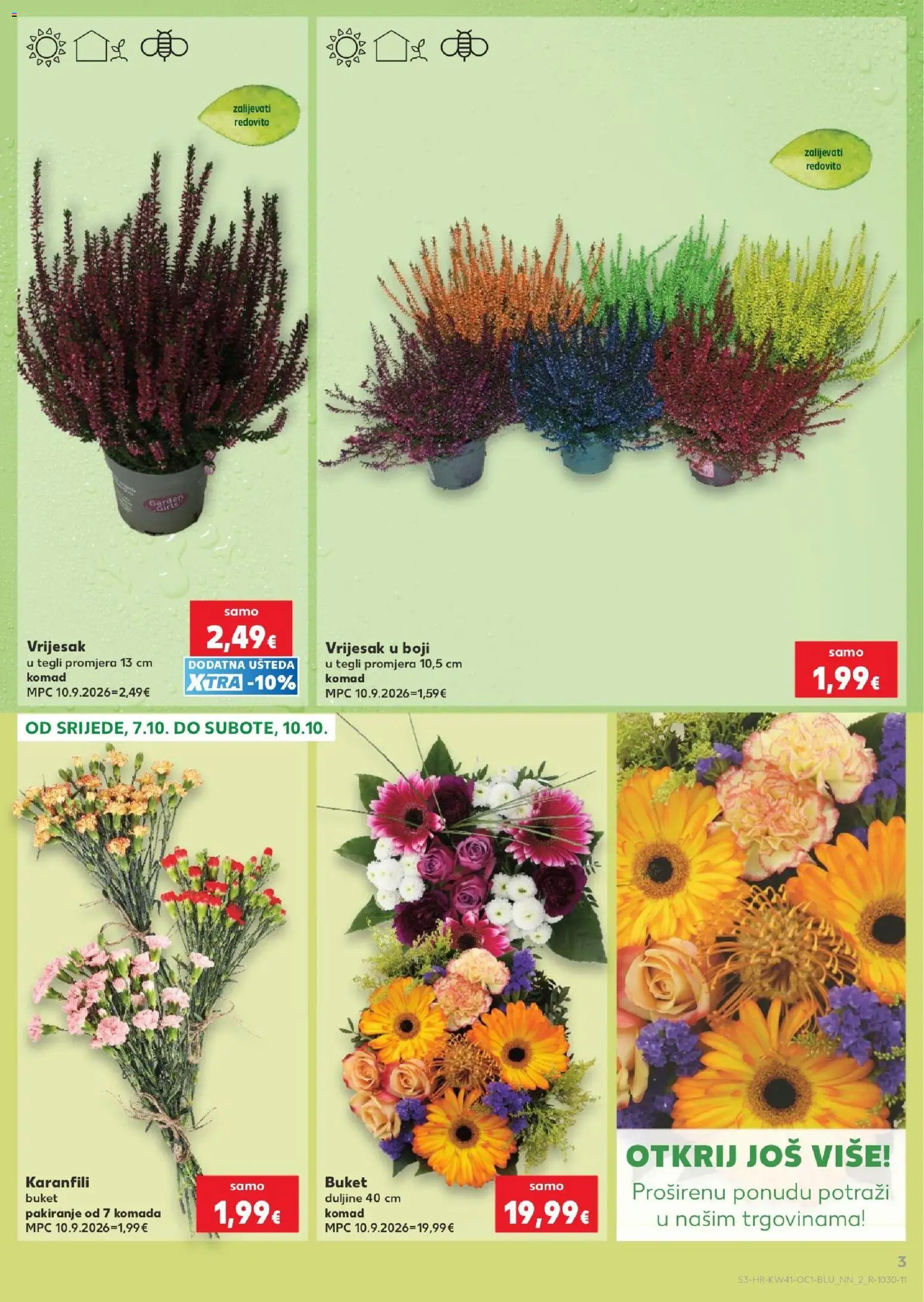 Kaufland katalog | vrijedi od 07.10.2026 | Stranica: 3 | Proizvodi: Špinat, Tijesto, Burek sa sirom, Sladoled