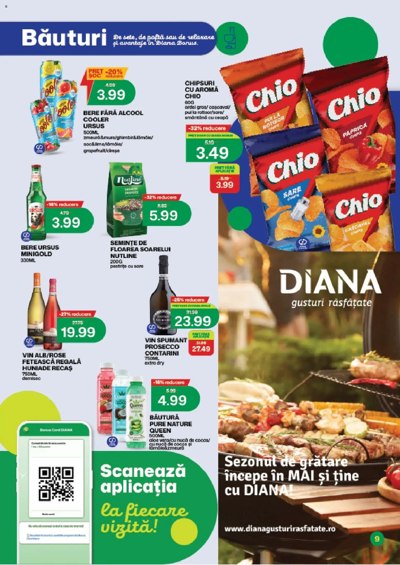 Noul catalog Diana – valabil de la 16.05.2026 | Pagină: 8 | Produse: Semințe, Chipsuri, Bant, Sare