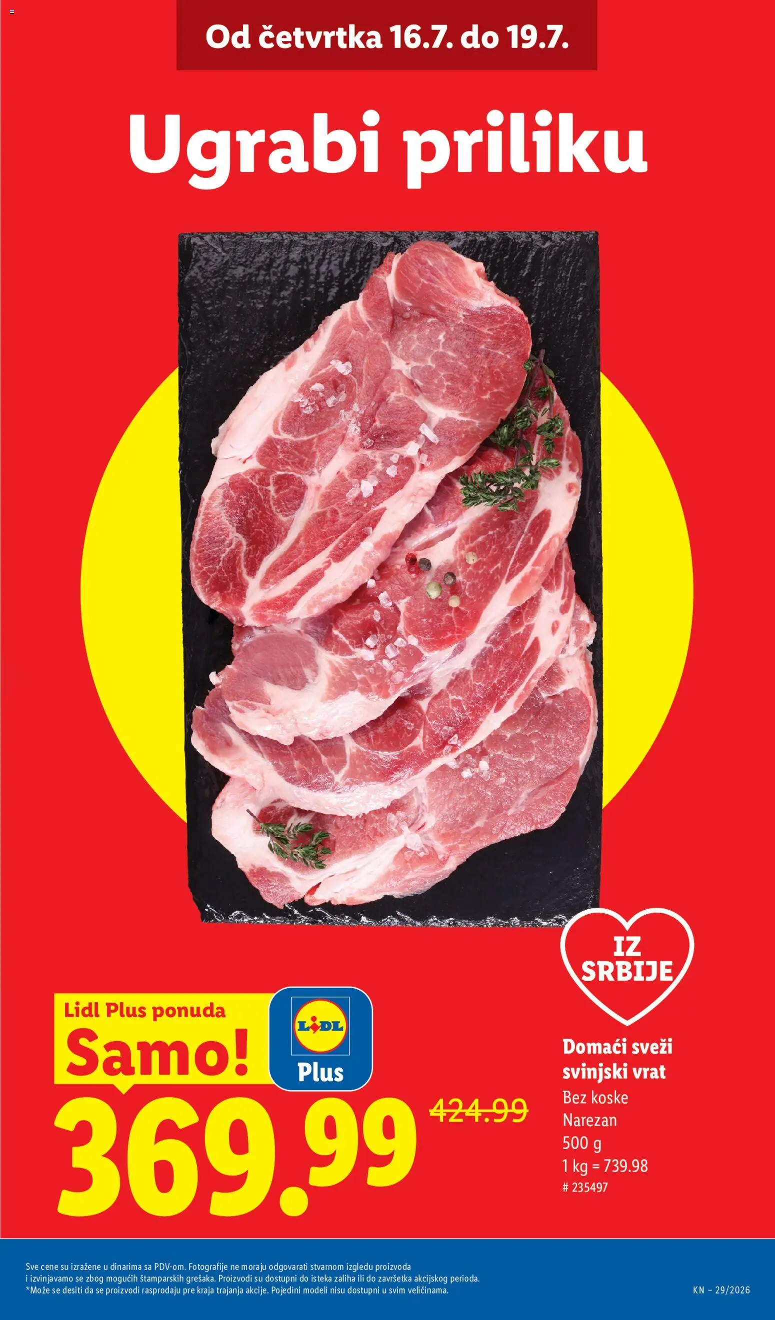 Lidl katalog - važi od 16.07.2026 | Strana: 3 | Proizvode: Svinjski vrat, Vrat