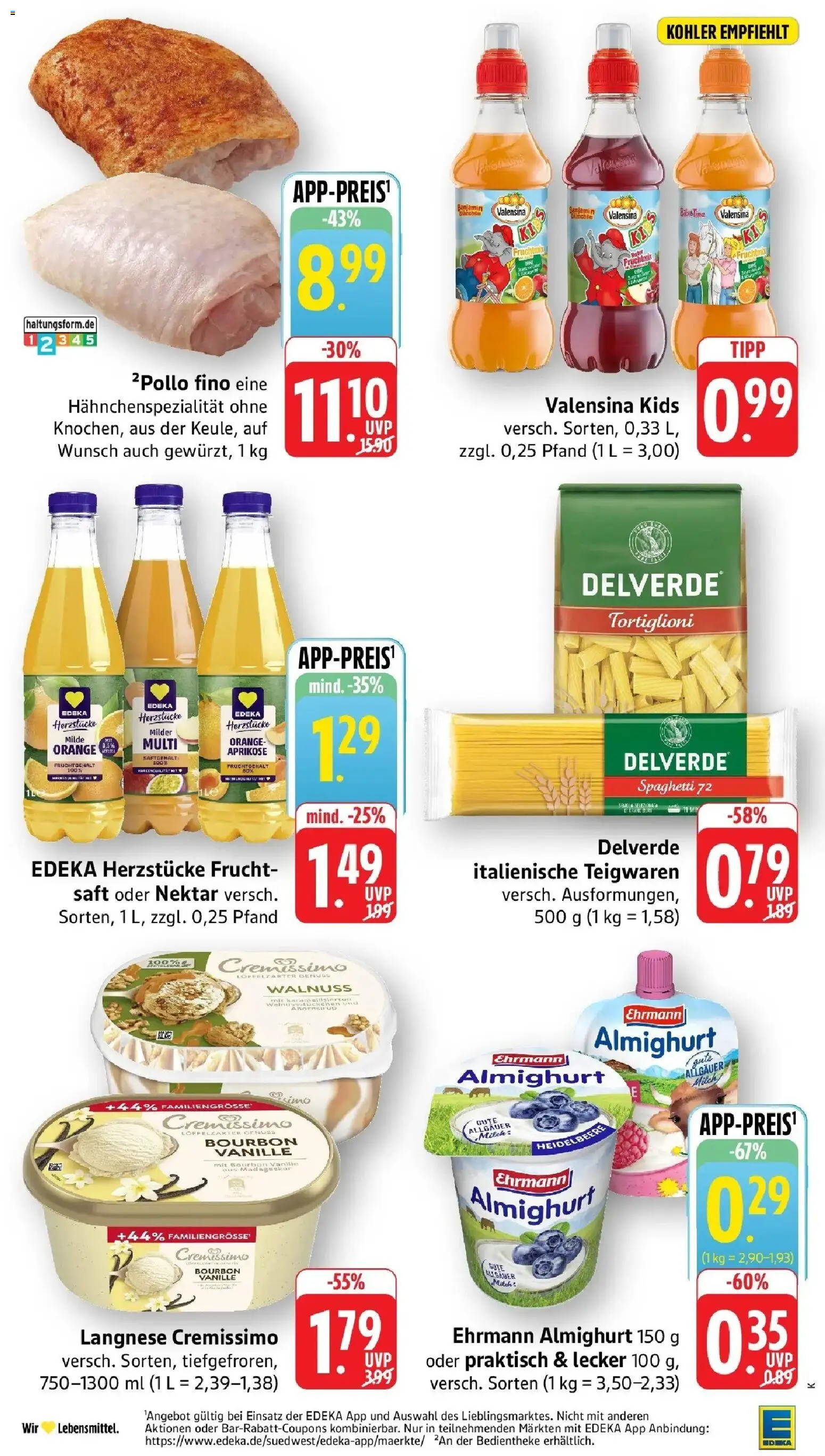 Edeka Prospekt Kehl (ab 17.08.2026) » Angebote Online | Seite: 2 | Produkte: Langnese, Milch, Saft, Bourbon