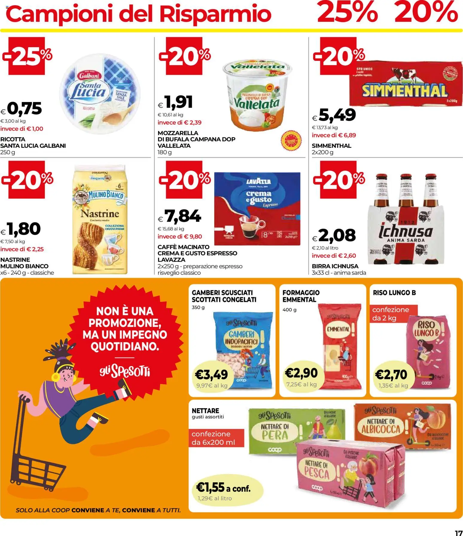 Volantino COOP del 16/07/2026 | Pagina: 17 | Prodotti: Crema, Gamberi, Formaggio, Lavazza