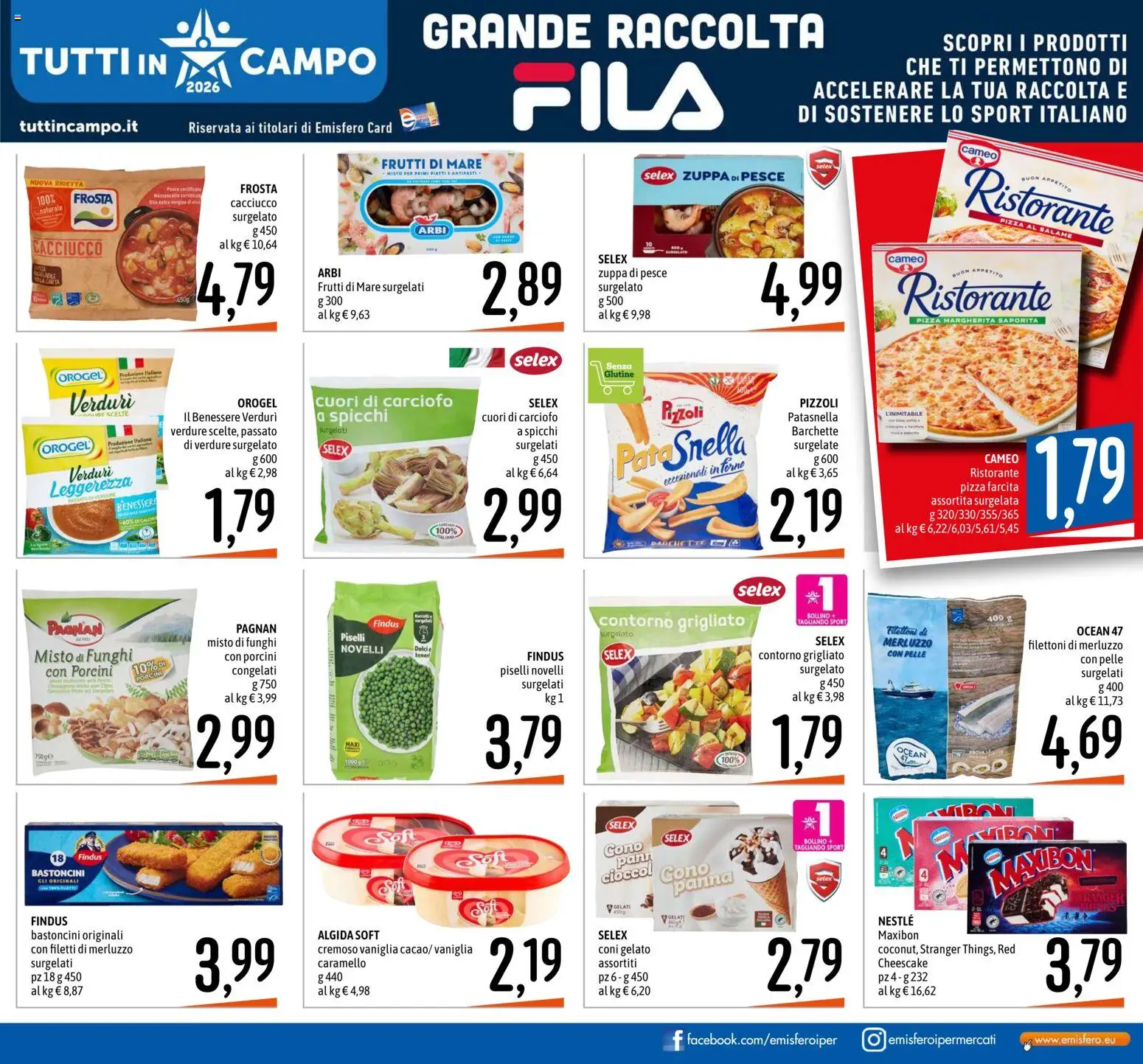 Volantino Emisfero del 24/09/2026 | Pagina: 15 | Prodotti: Pizza, Piselli, Dolci, Forno