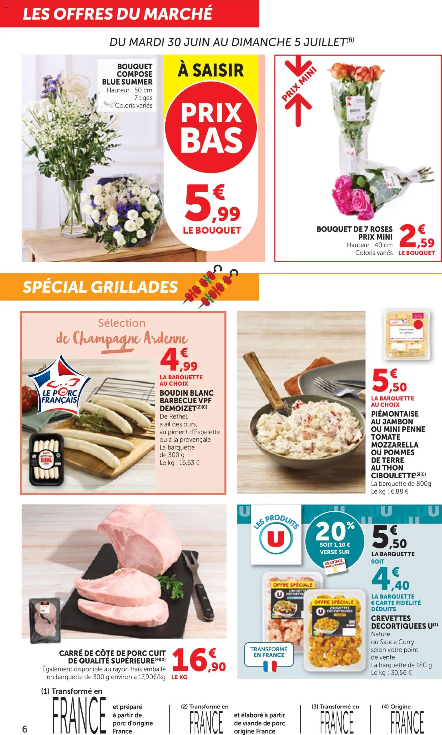 {H1} | Page: 6 | Produits: Ail, Crevettes, Champagne, Porc