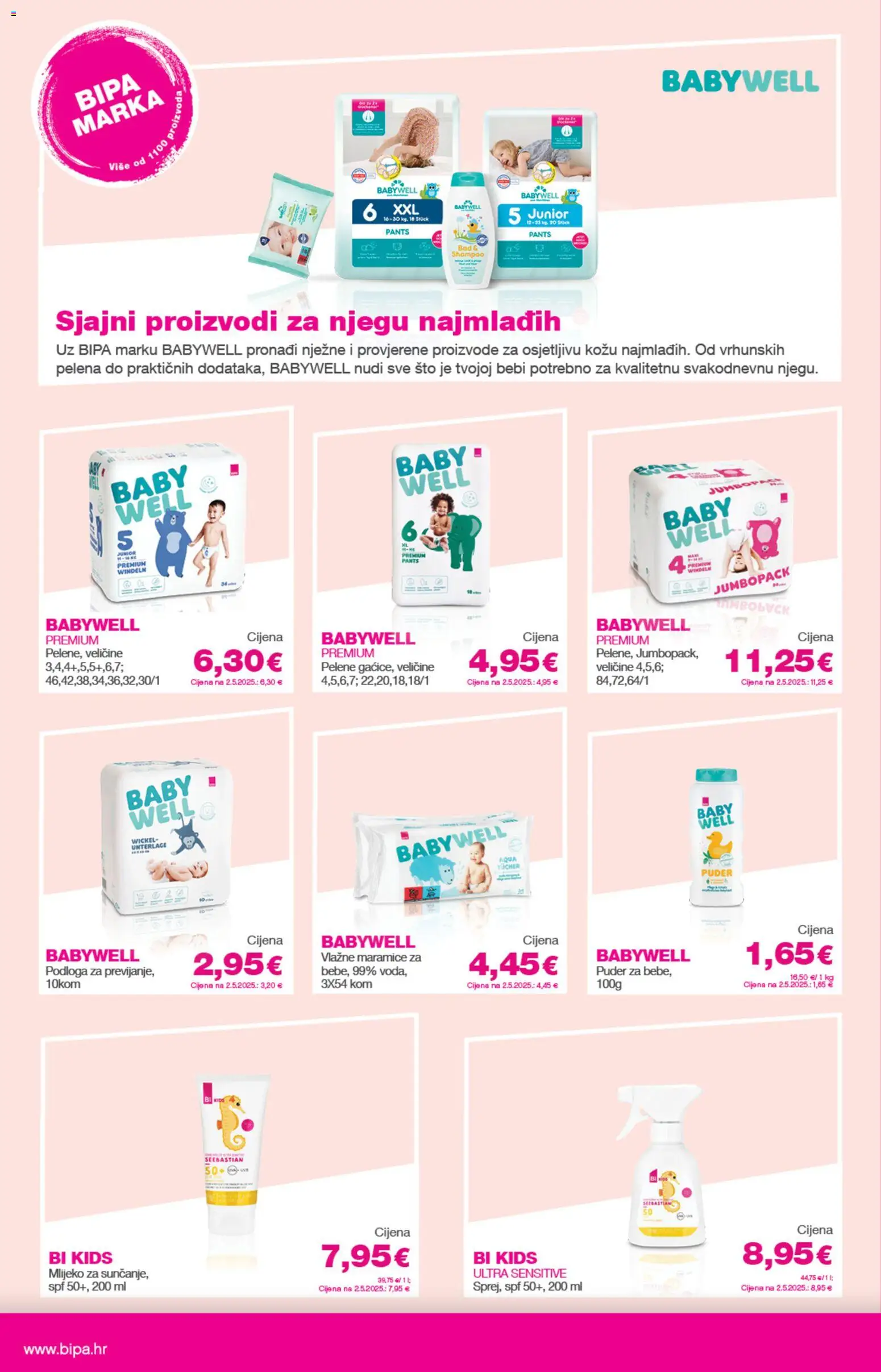 Bipa katalog | vrijedi od 11.06.2026 | Stranica: 24 | Proizvodi: Pelene, Puder, Vlažne maramice, Mlijeko