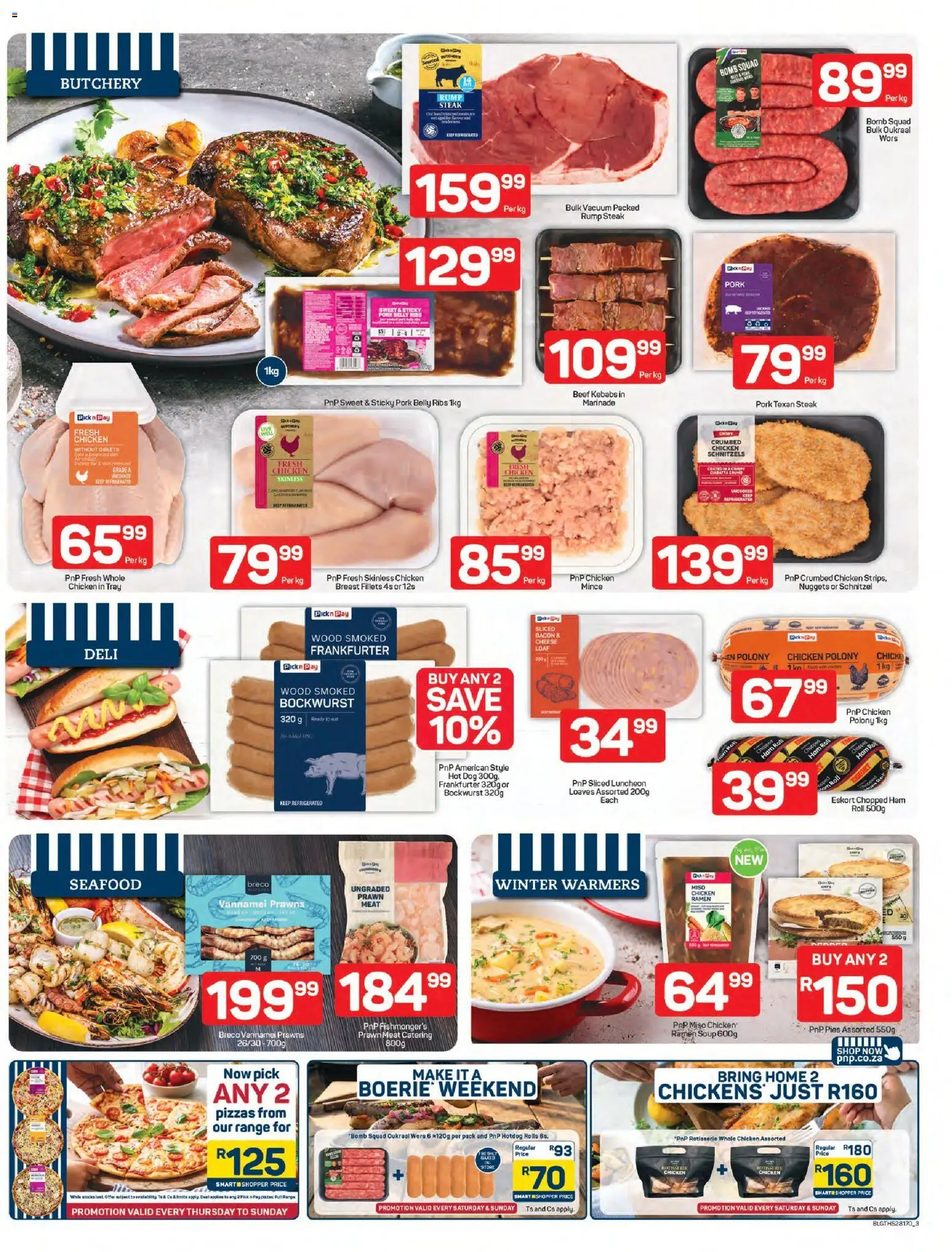 New Pick n Pay catalogue – valid from 18.05.2026 | Page: 3 | Products: Steak, Polony, Ham, Pork