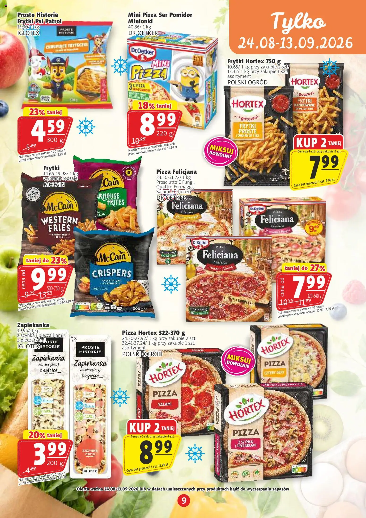 Prim Market gazetka - Witaj Szkoło od 03.08.2026 | Strona: 9 | Produkty: Zapiekanka, Frytki karbowane, Sery, Prosciutto