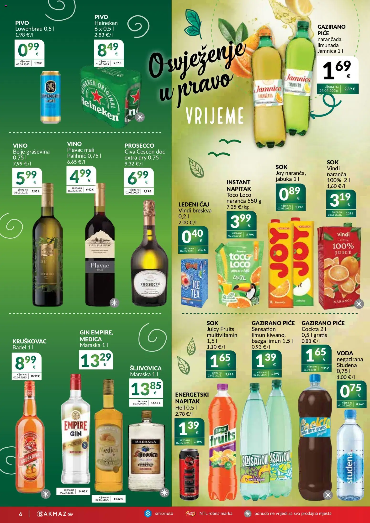 Bakmaz katalog | vrijedi od 02.09.2026 | Stranica: 6 | Proizvodi: Hell, Gin, Ledeni čaj, Bazga