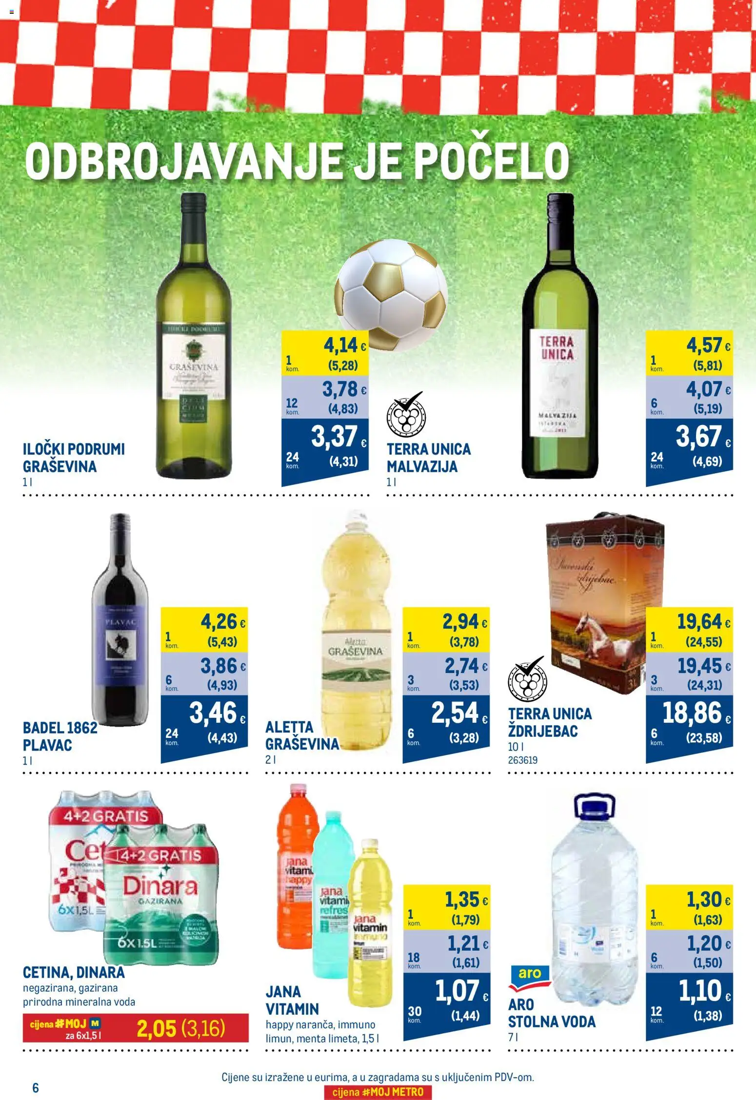 Metro katalog | vrijedi od 01.07.2026 | Stranica: 6 | Proizvodi: Mineralna voda, Voda