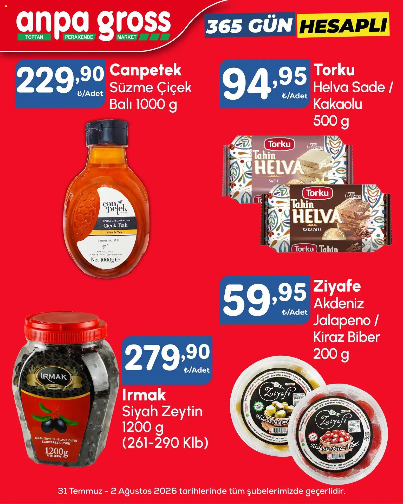 Anpa Gross - Hafta sonu fırsatları - 31 Temmuz 2026 tarihinden itibaren geçerlidir | Sayfa: 3 | Ürünler: Biber, Zeytin, Kiraz